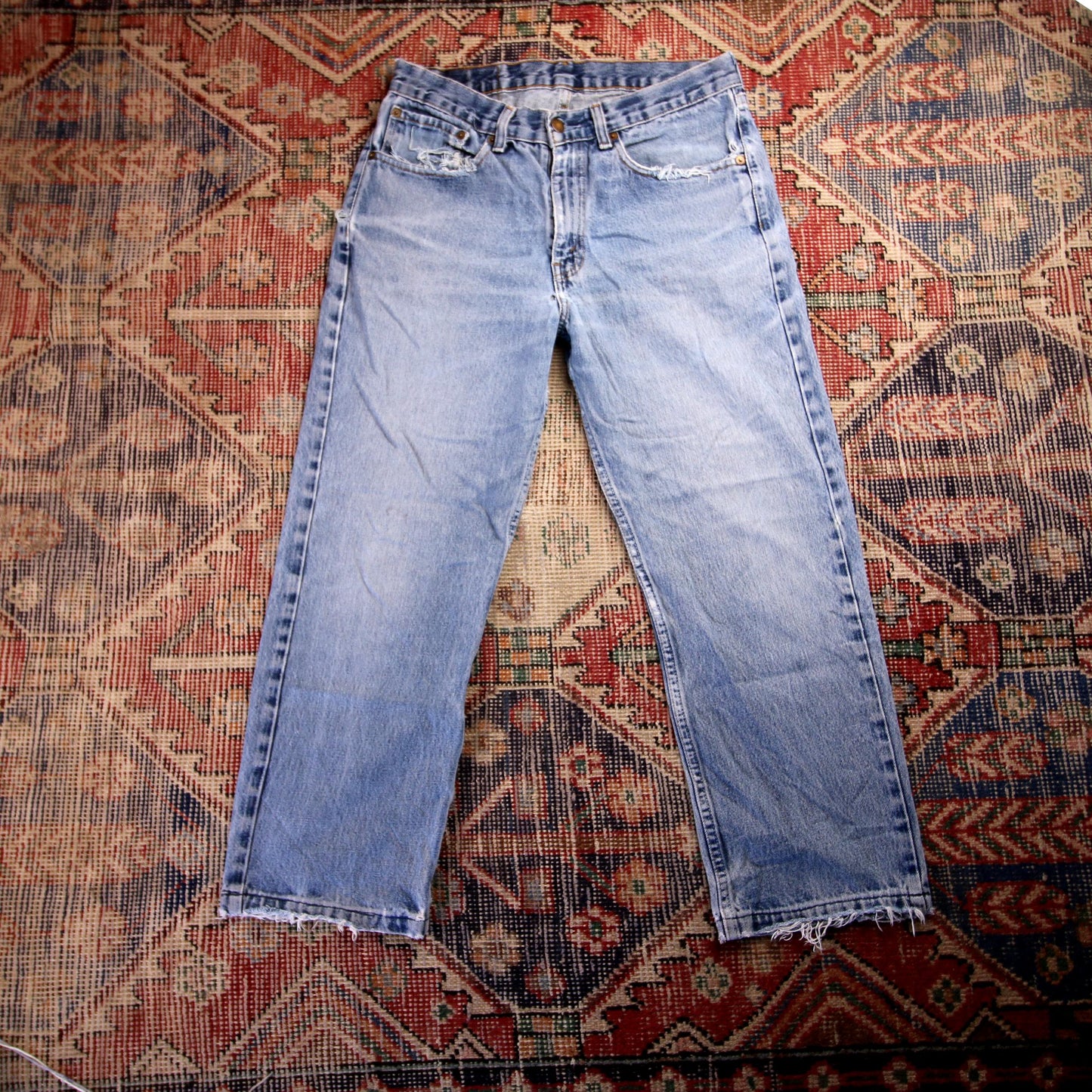 Levi's W30 L25 Straight Leg Blue Denim Jeans