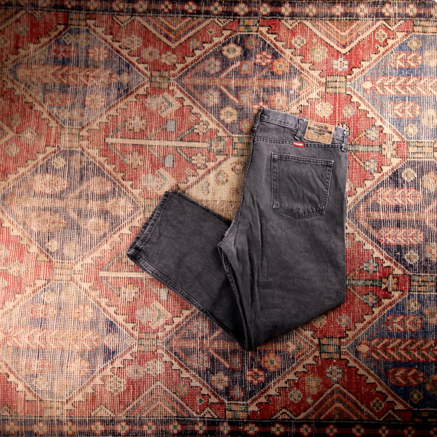 Wrangler W34 L30 Straight Leg Grey Denim Jeans