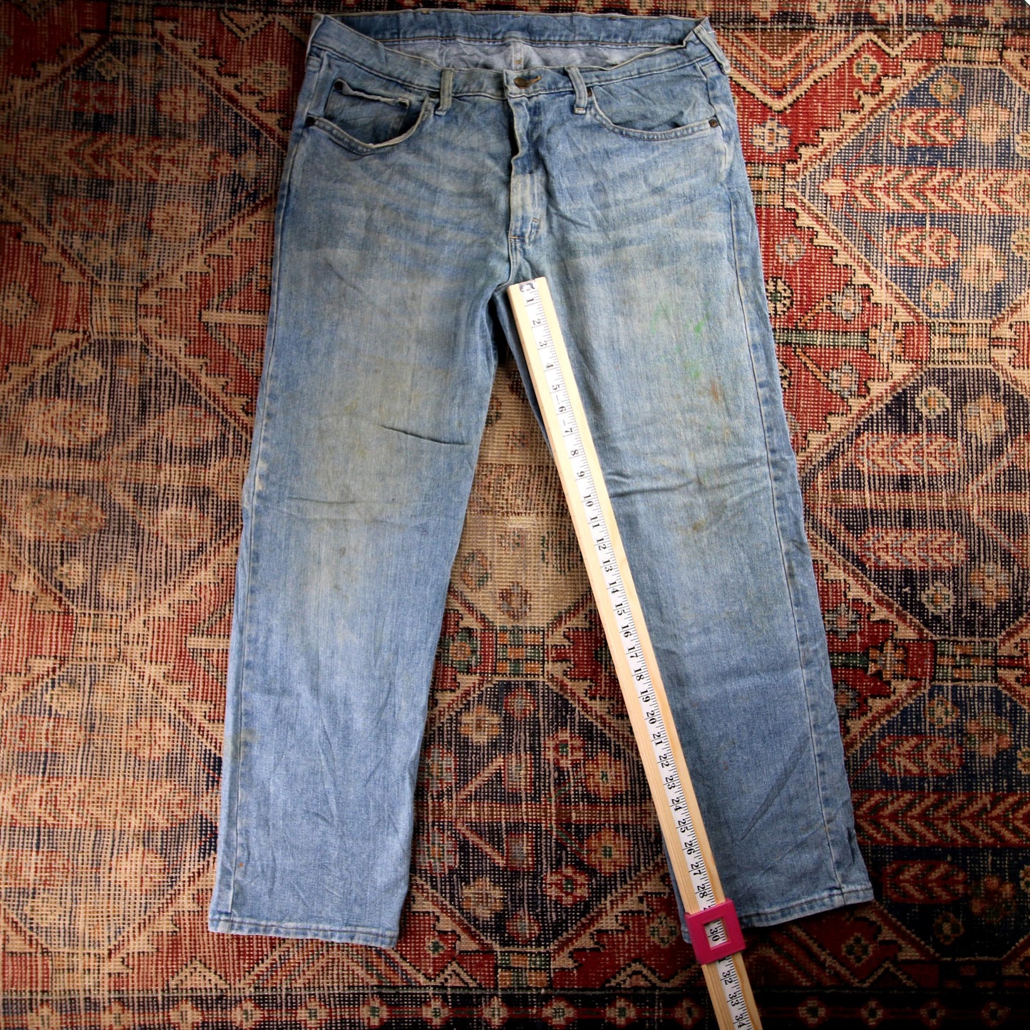 Wrangler W36 L30 Straight Blue Denim Jeans