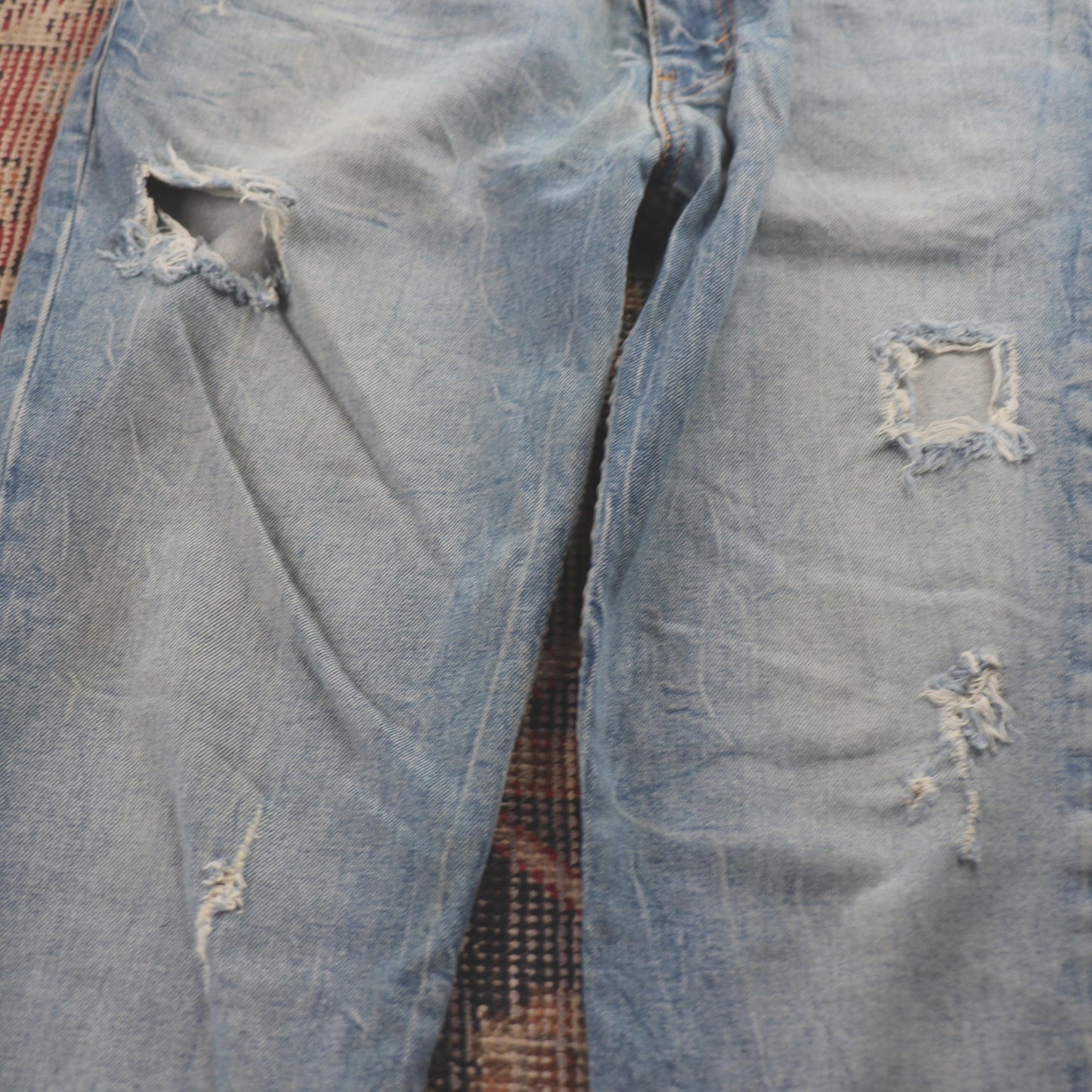 Levi's 511 W34 L30 Slim Fit Classic Ripped Style Blue Denim Jeans
