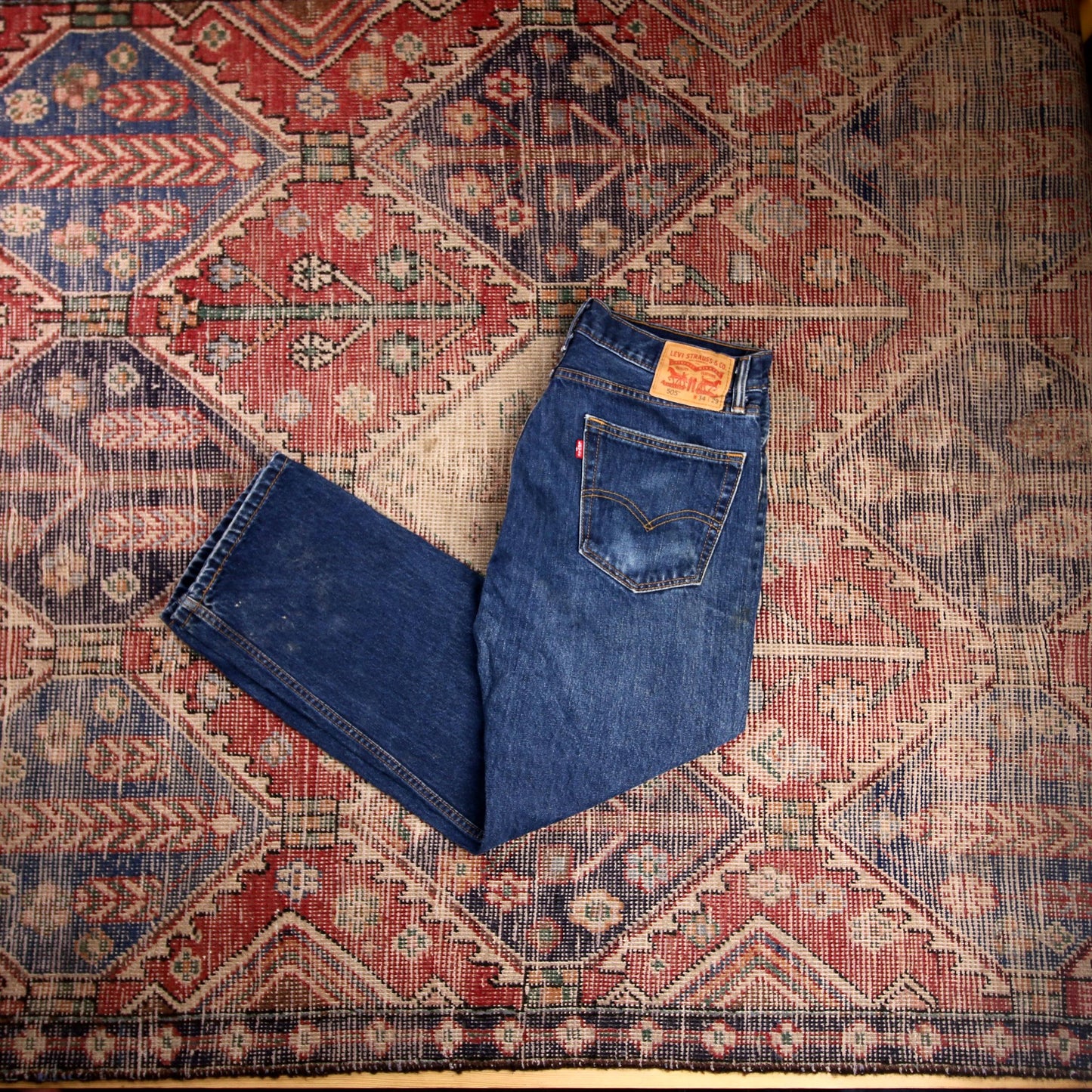 Levi's 505 W36 L28 Straight Leg Regular Fit Blue Denim Jeans
