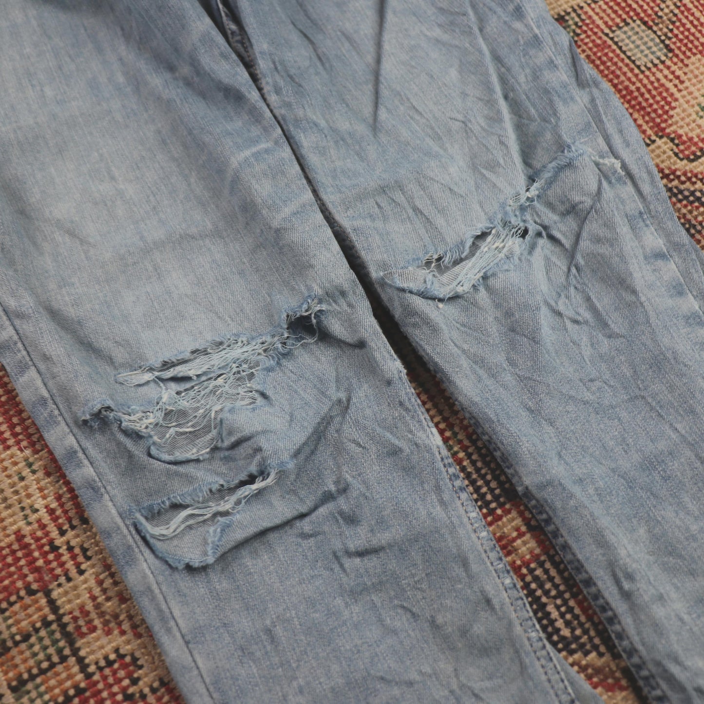 Levi's 710 W30 L30 Skinny Classic Ripped Style Blue Denim Jeans