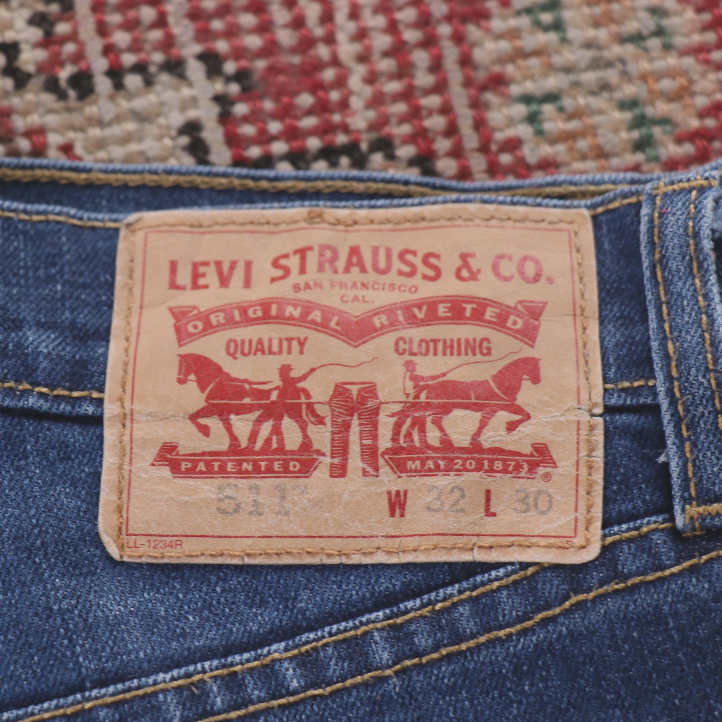 Levi's 511 Red Tab W30 L29 Slim Fit Blue Denim Jeans