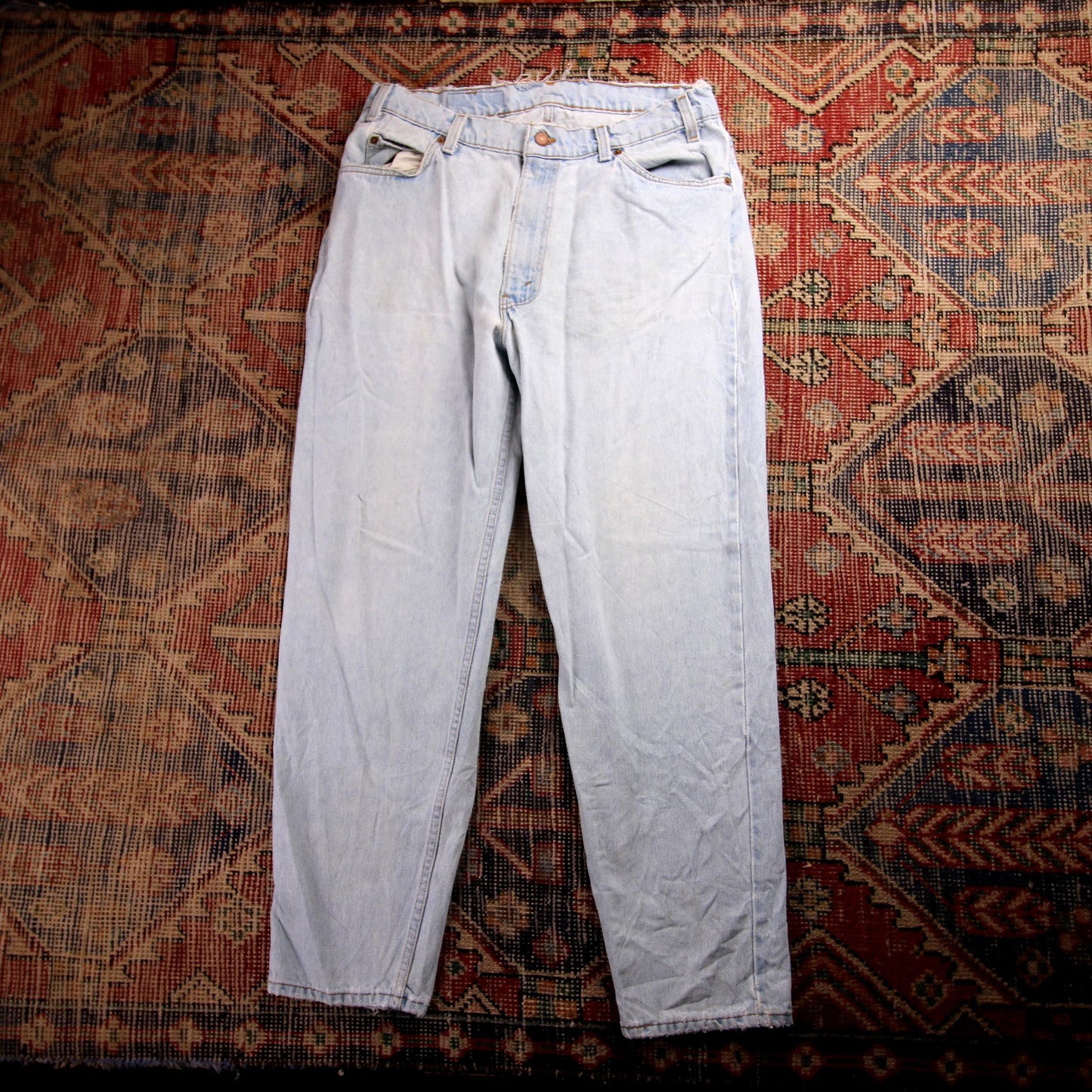 Levi's 501 Orange Tab W34 L28 Original Fit Blue Denim Jeans