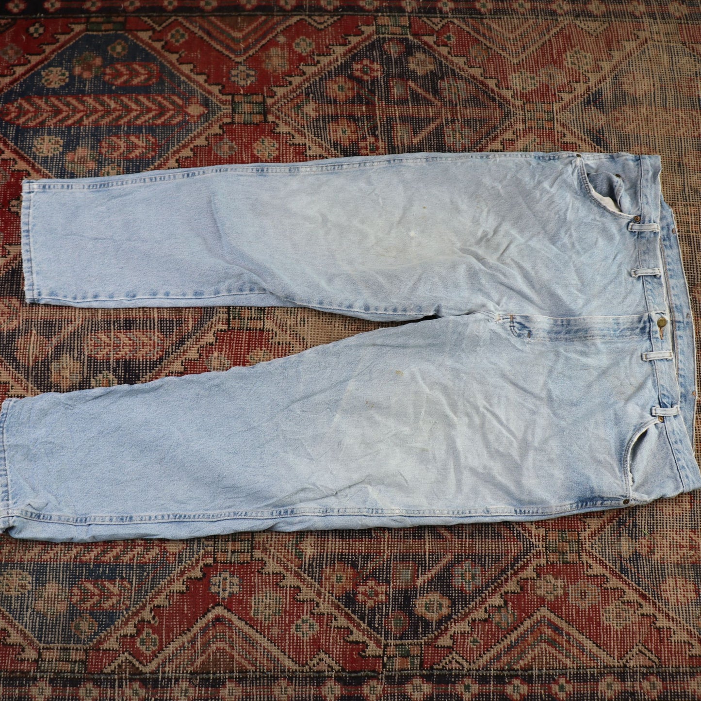 Wrangler W46 L29 Straight Leg Blue Denim Jeans