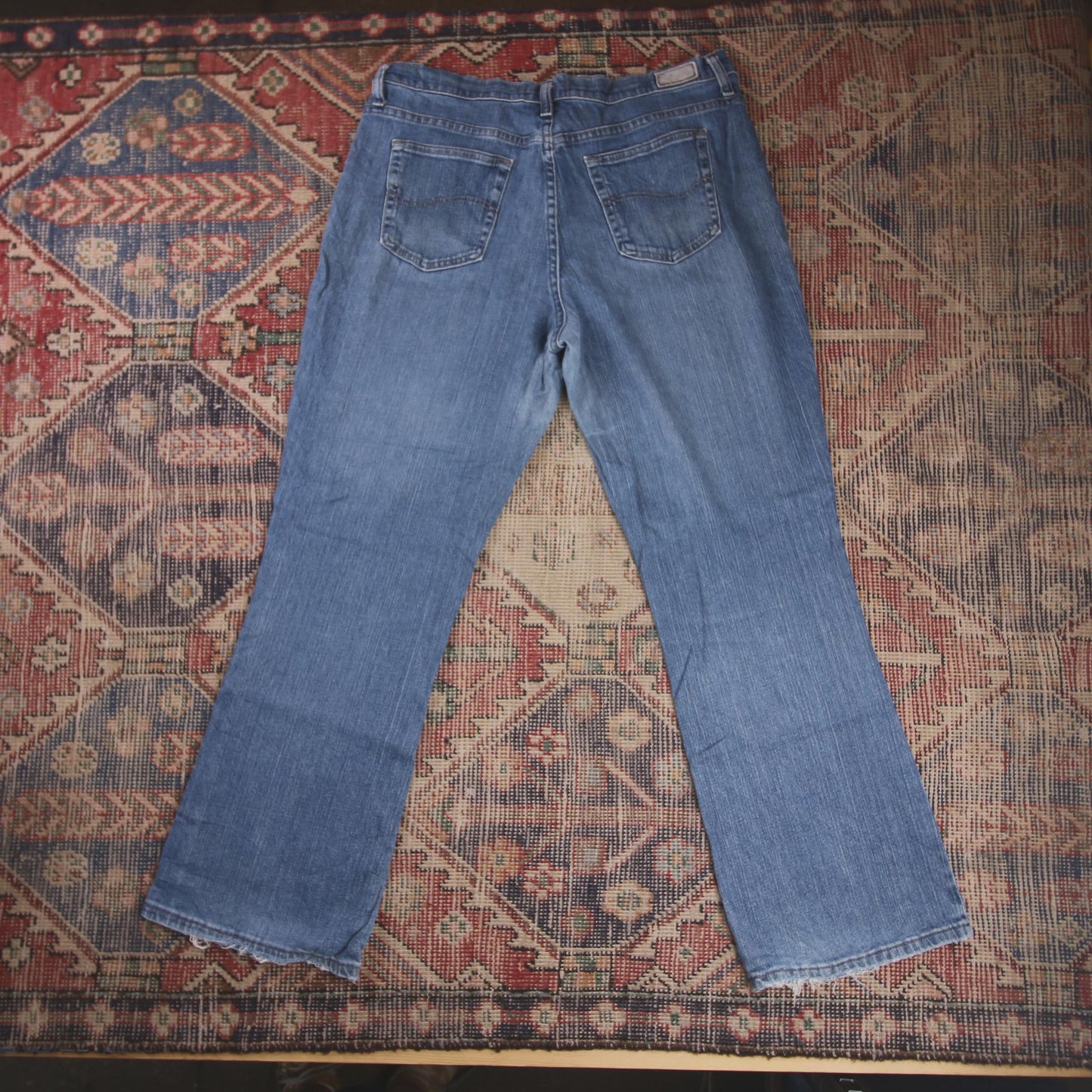 Lee W34 L28 Bootcut Relaxed Fit Blue Denim Jeans