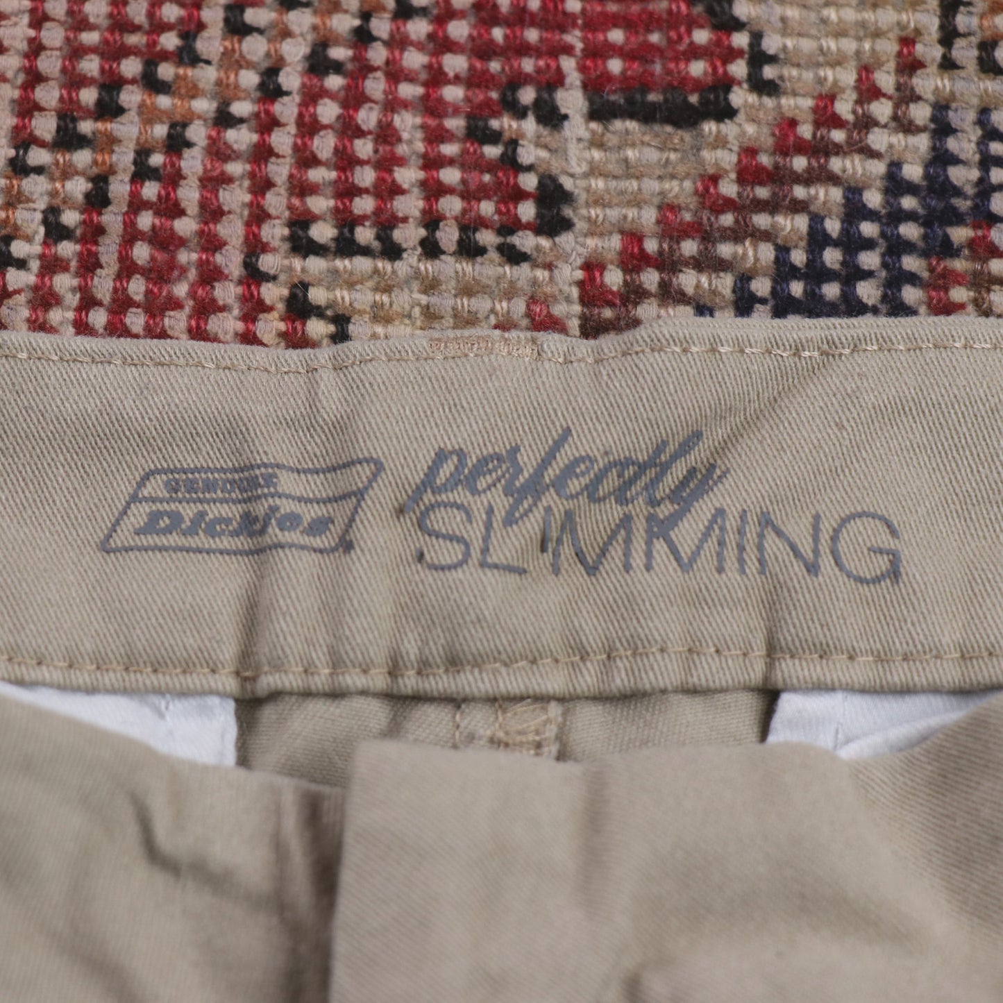 Dickies W30 L27 Straight Leg Beige Cotton Blend Trousers