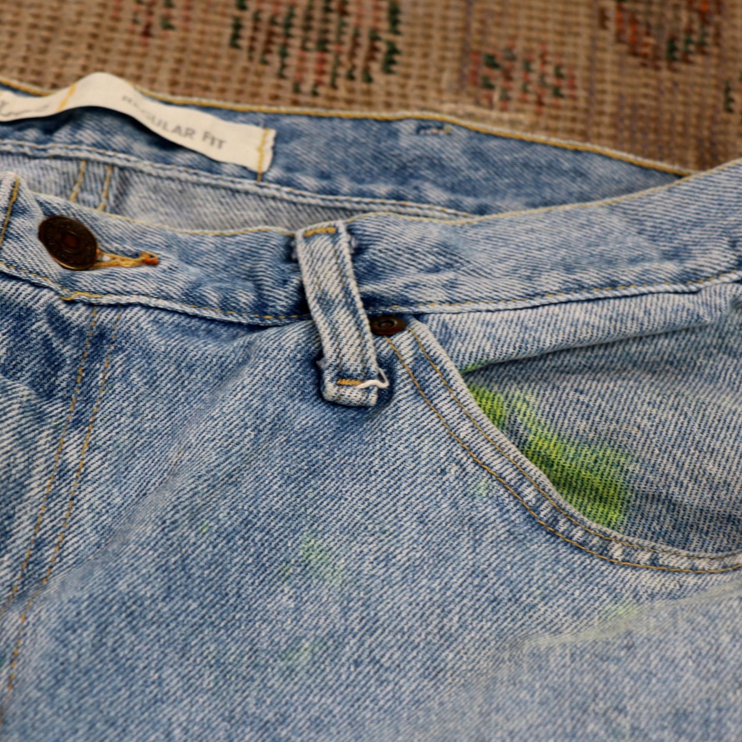 Lee W36 L31 Straight Leg Relaxed Fit Blue Denim Jeans
