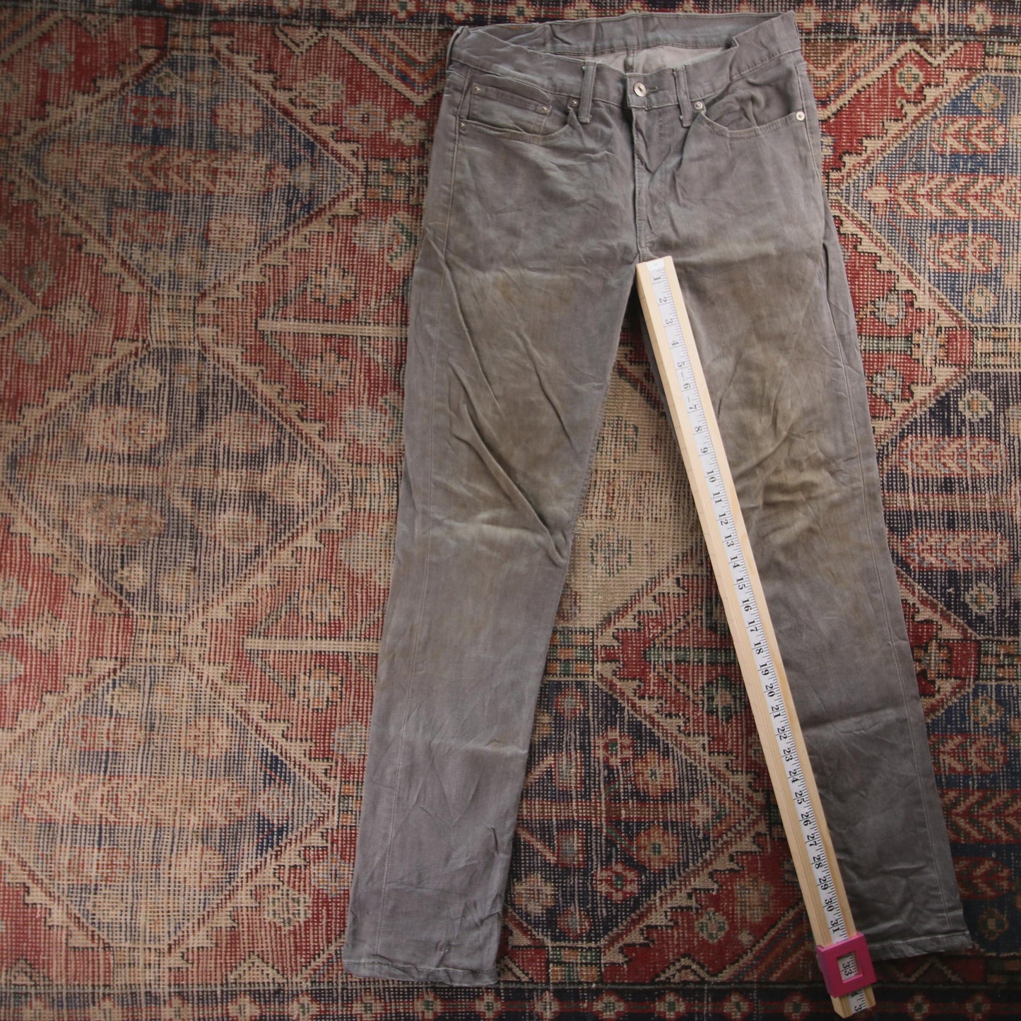 Levi's 511 Red Tab W32 L33 Slim Fit Grey Denim Jeans