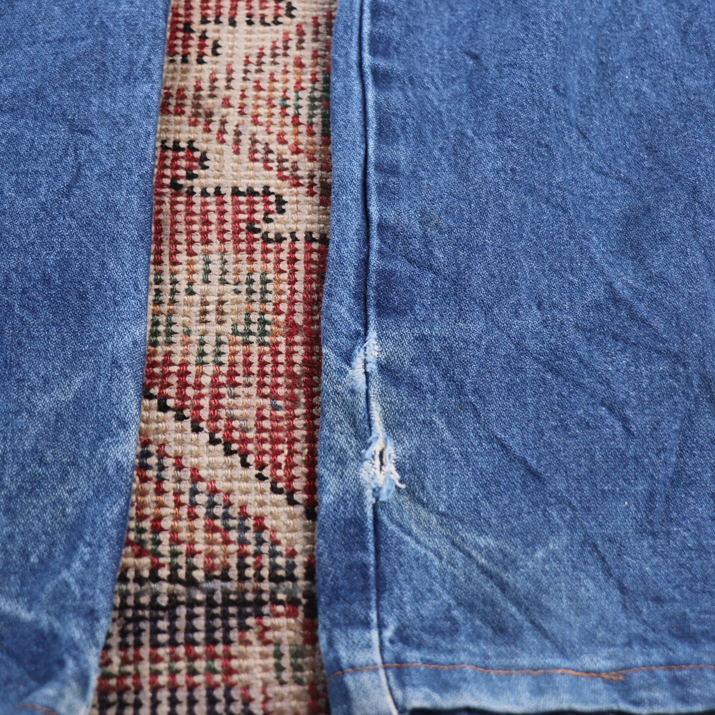 Wrangler W34 L30 Straight Leg Relaxed Fit Blue Denim Jeans