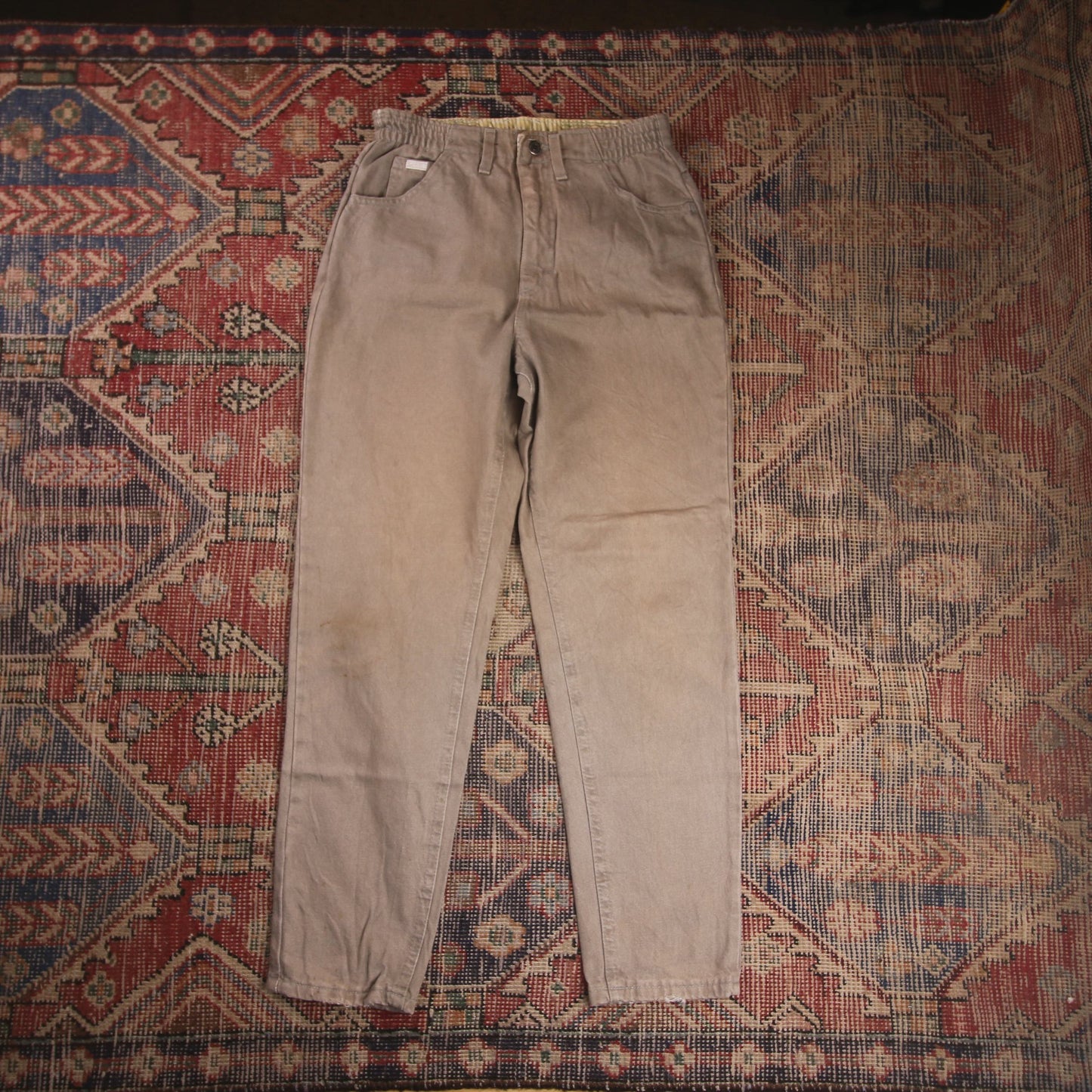 Lee W28 L28 Tapered Leg Relaxed Fit Beige Denim Jeans