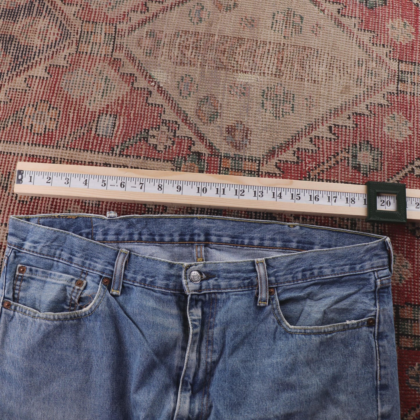 Levi's 505 Red Tab W40 L29 Straight Leg Regular Fit Blue Denim Jeans