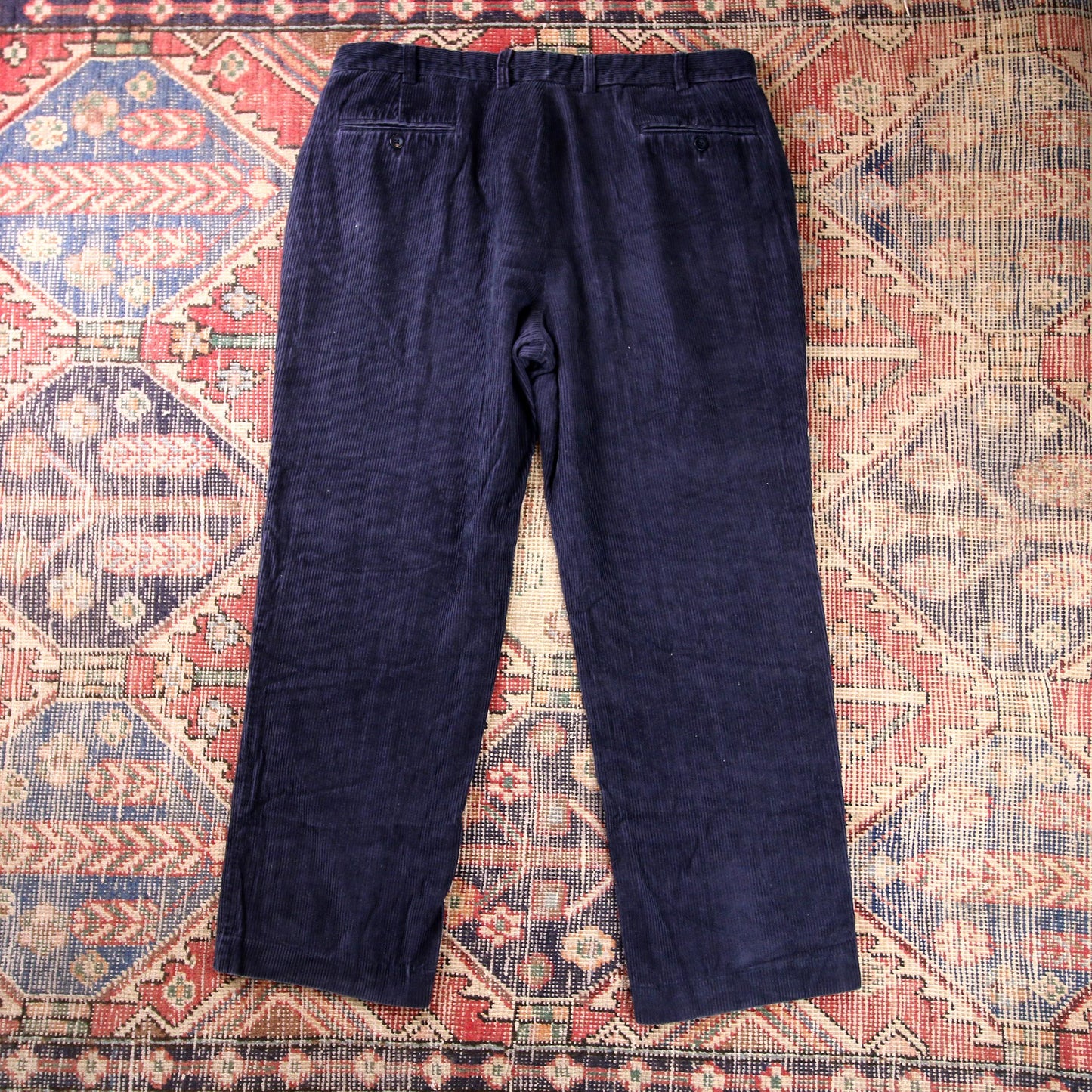Unbranded W36 L28 Straight Leg Blue Corduroy Trousers