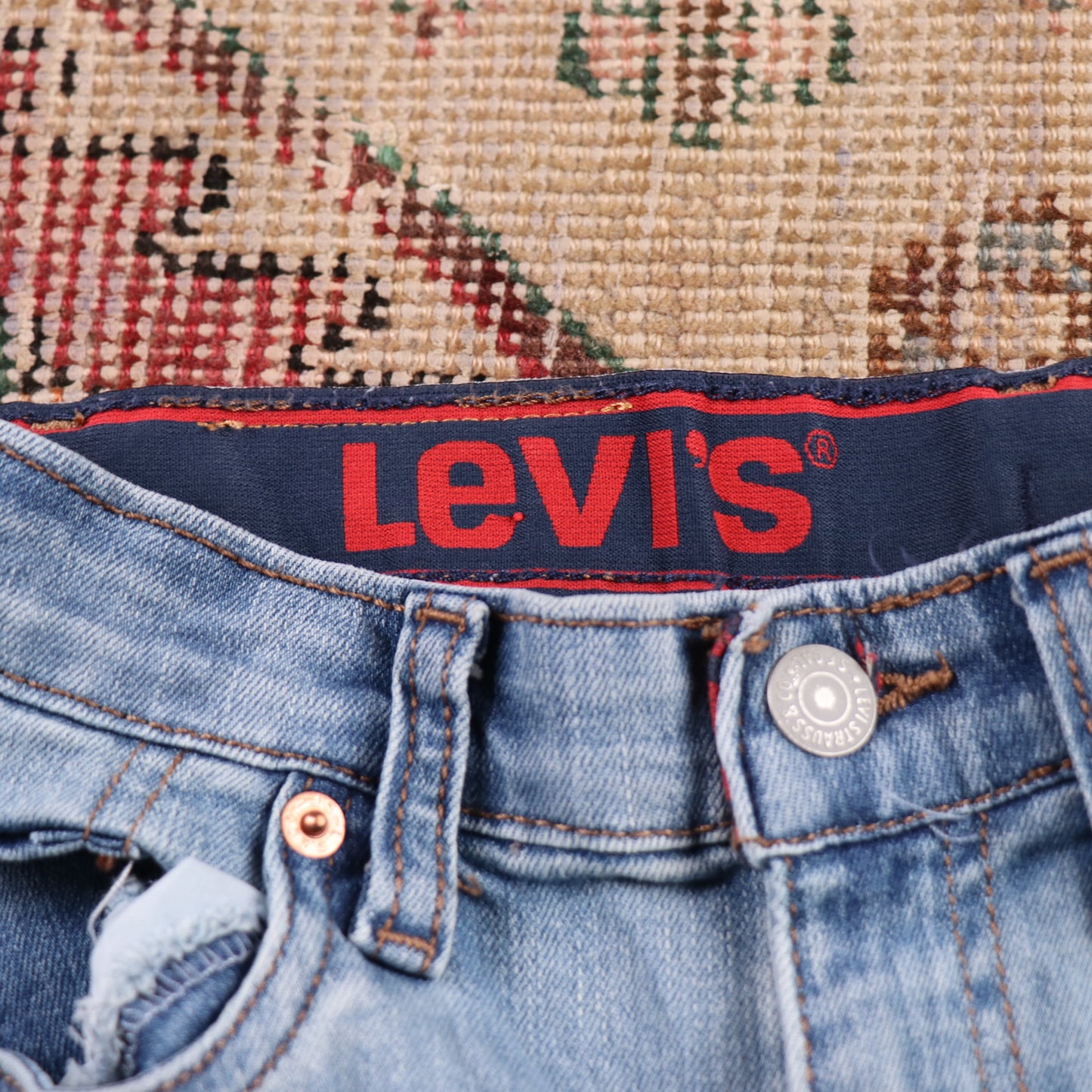 Levi's 514 W26 L29 Straight Leg Blue Denim Jeans