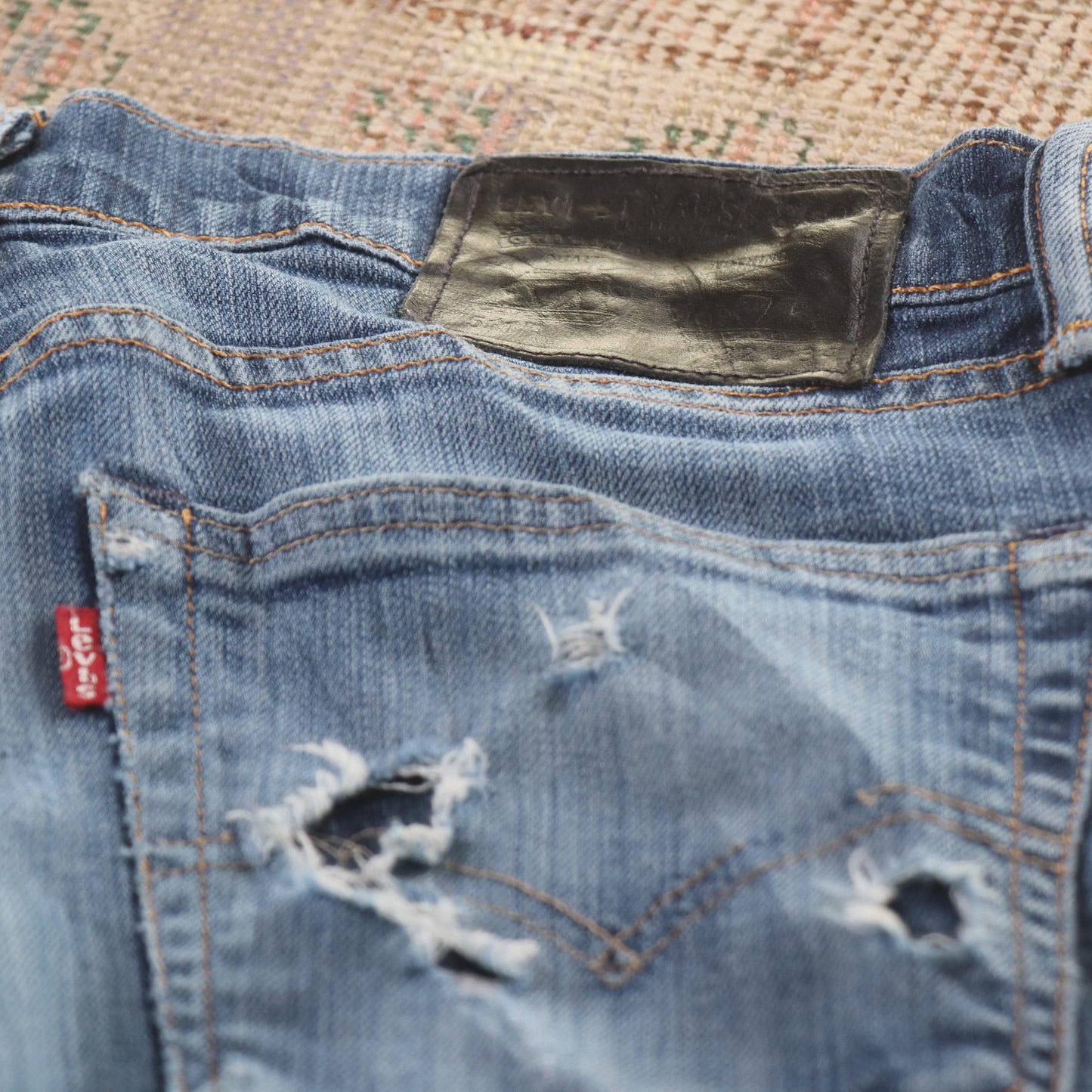 Levi's Red Tab W32 L32 Slim Straight Blue Denim Jeans