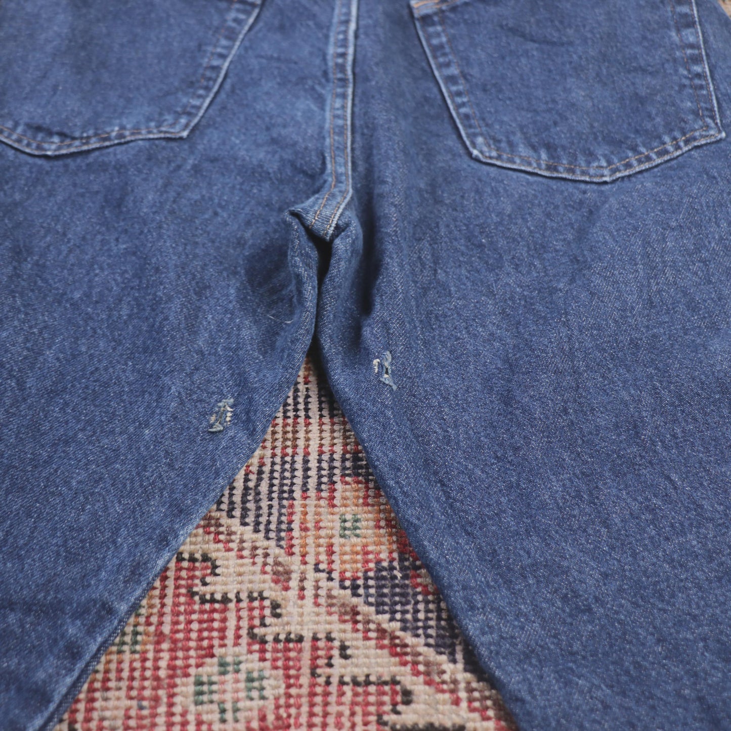Wrangler W32 L30 Straight Leg Relaxed Fit Blue Denim Jeans