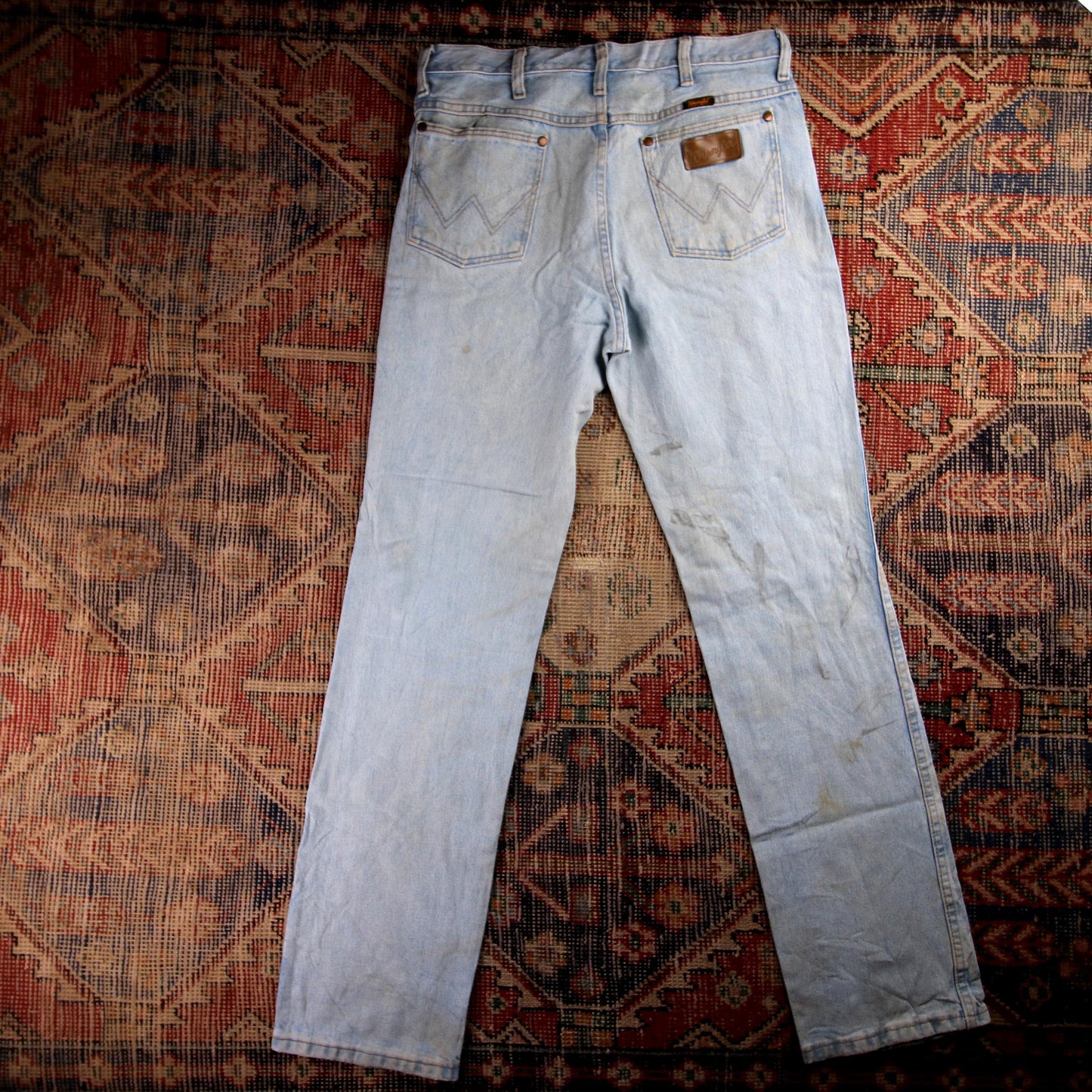 Wrangler W32 L33 Straight Blue Denim Jeans