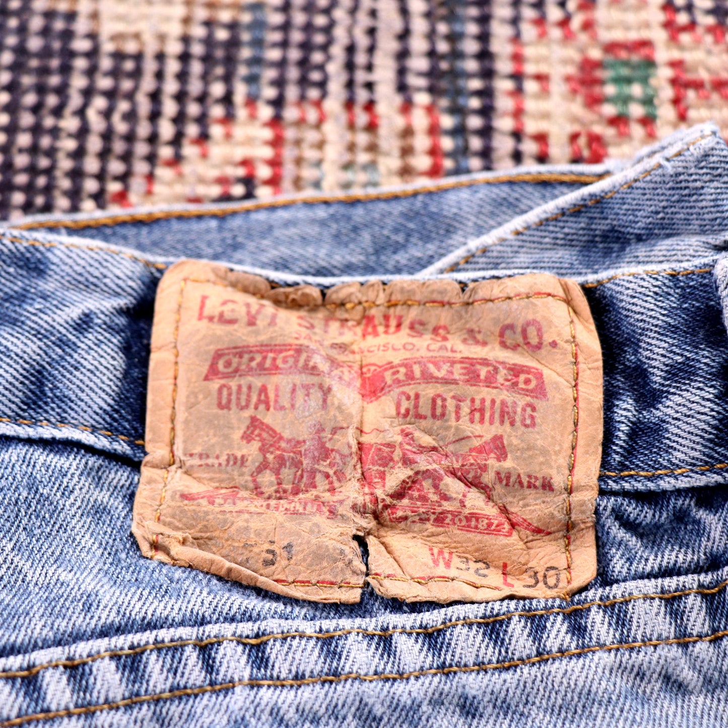 Levi's W30 L25 Straight Leg Blue Denim Jeans