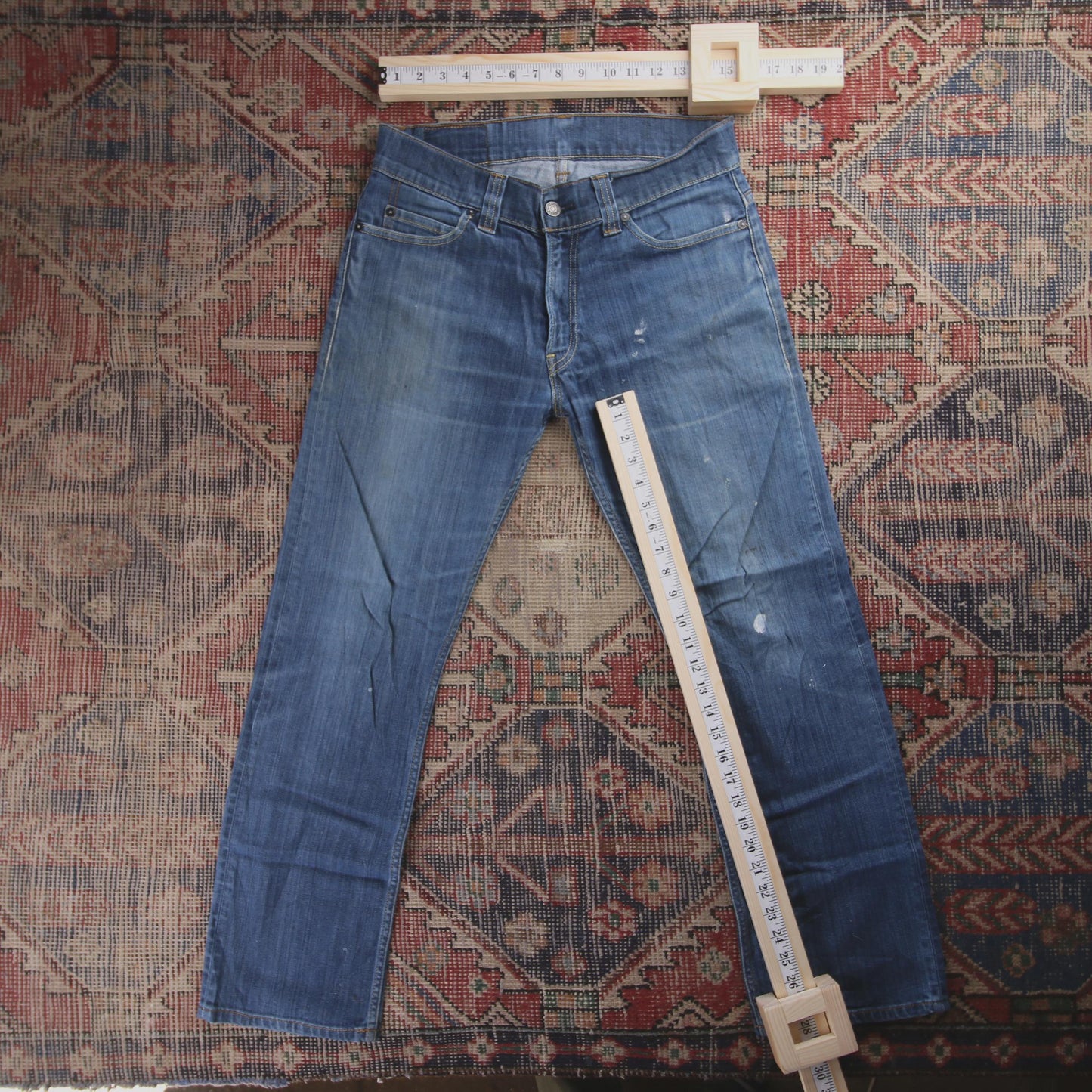 Levi's 506 Red Tab W30 L28 Straight Leg Blue Denim Jeans