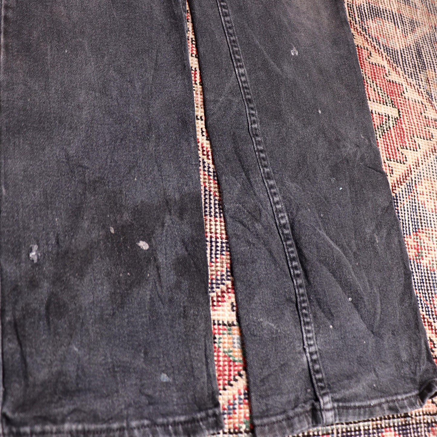 Lee W32 L32 Straight Leg Relaxed Fit Black Denim Jeans