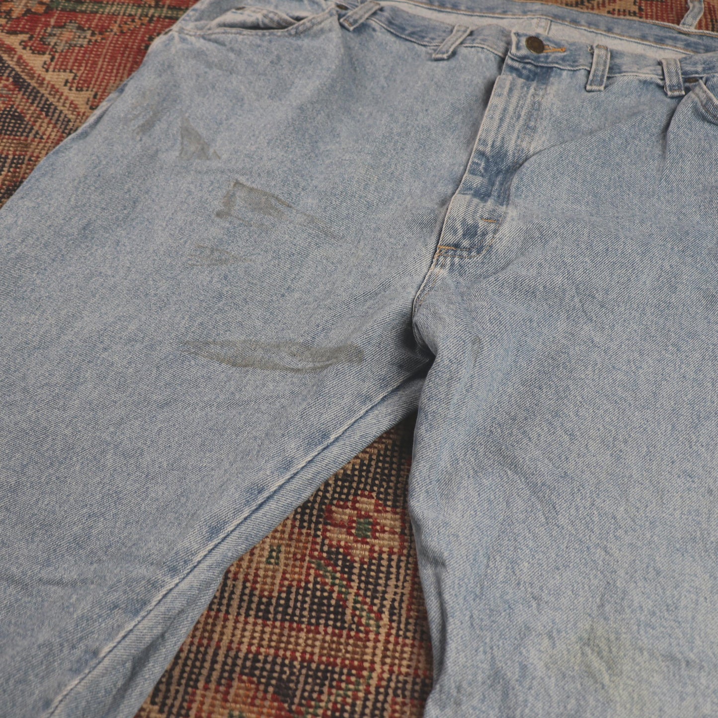 Wrangler W40 L30 Straight Leg Relaxed Fit Blue Denim Jeans