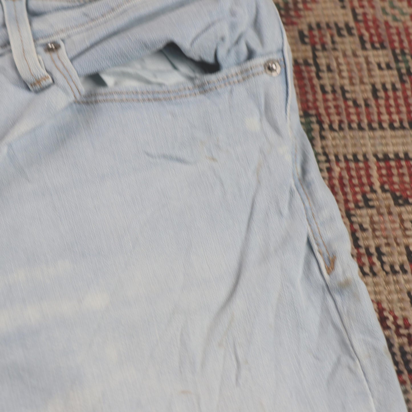 Levi's W26 L24 Skinny Classic Ripped Style Blue Denim Jeans
