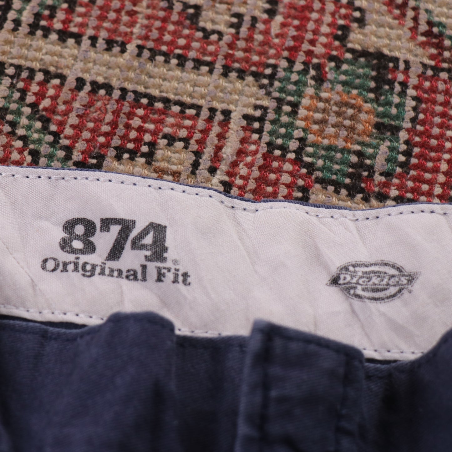 Dickies 874 W40 L28 Straight Leg Blue Cotton Blend Trousers