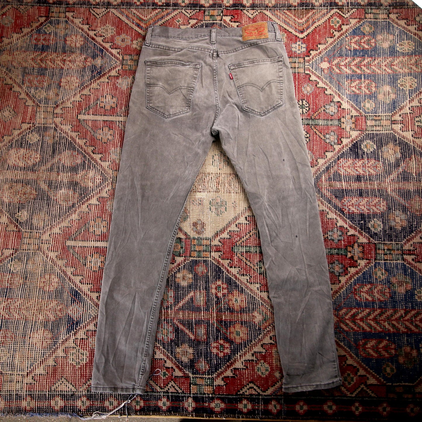 Levi's 512 W32 L30 Tapered Leg Slim Fit Grey Denim Jeans