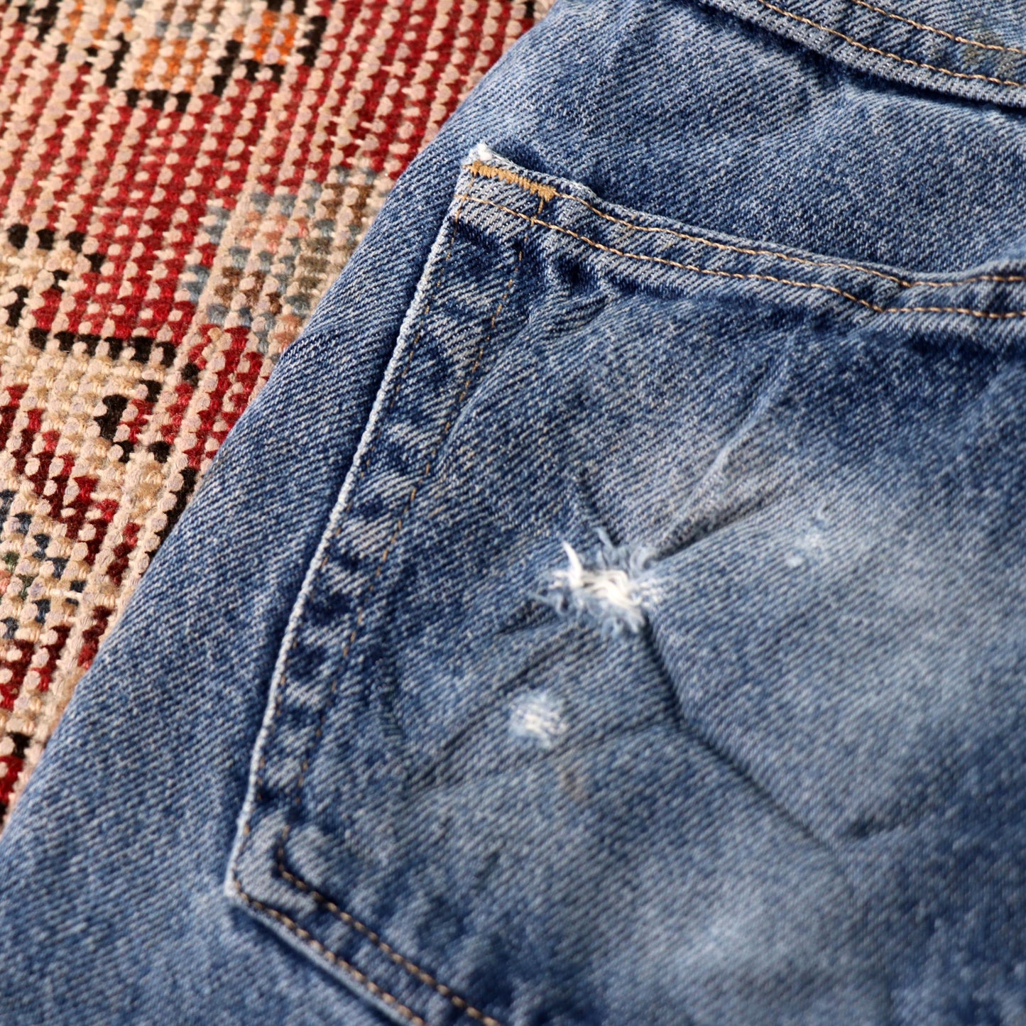 Wrangler W36 L30 Straight Leg Blue Denim Jeans