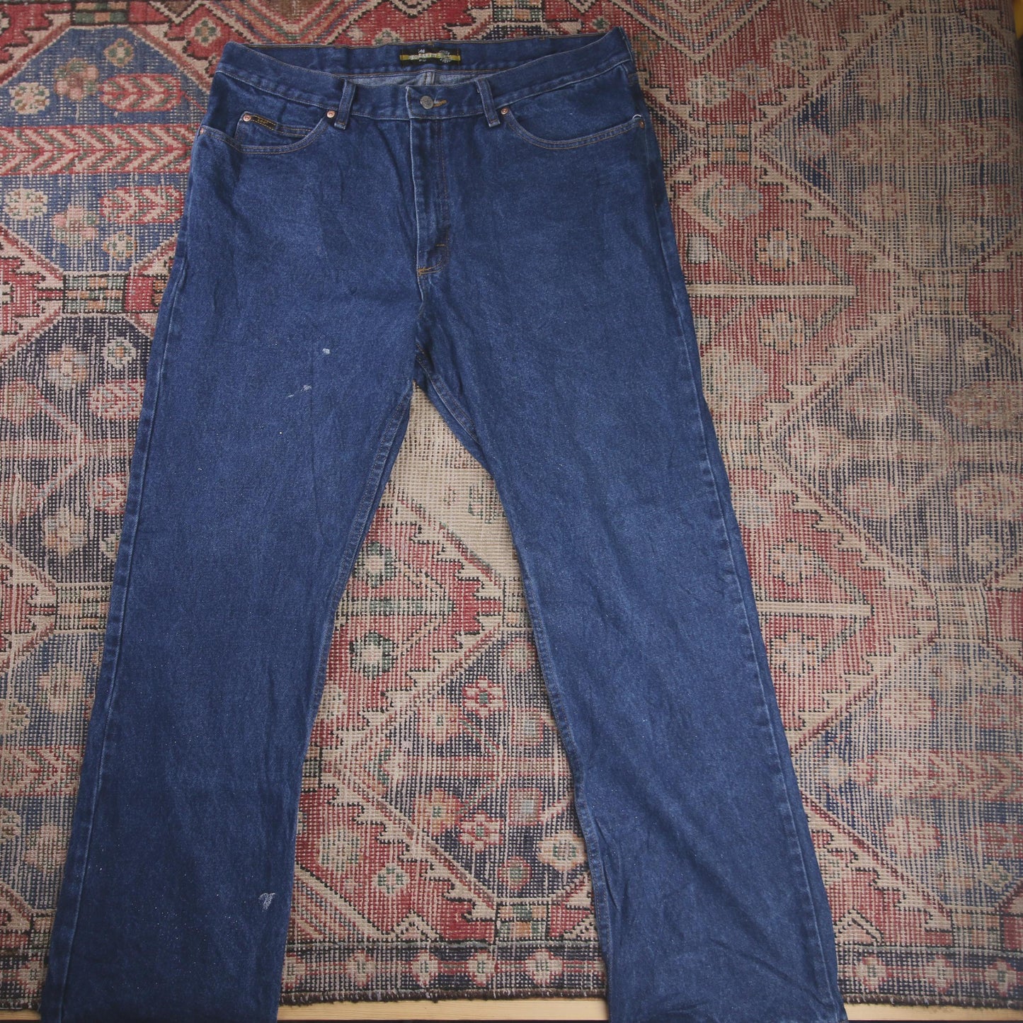 Lee W42 L30 Straight Leg Relaxed Fit Blue Denim Jeans