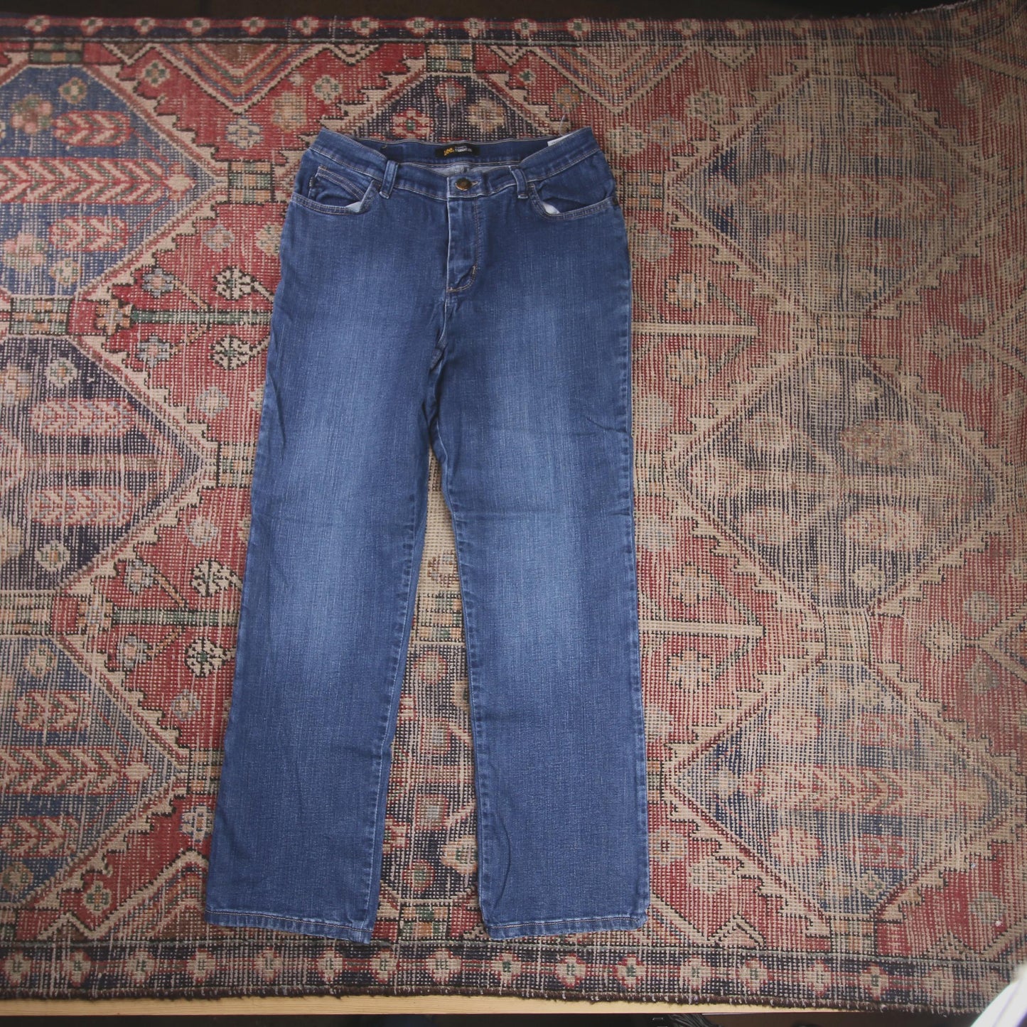 Lee W30 L27 Straight Leg Blue Denim Jeans