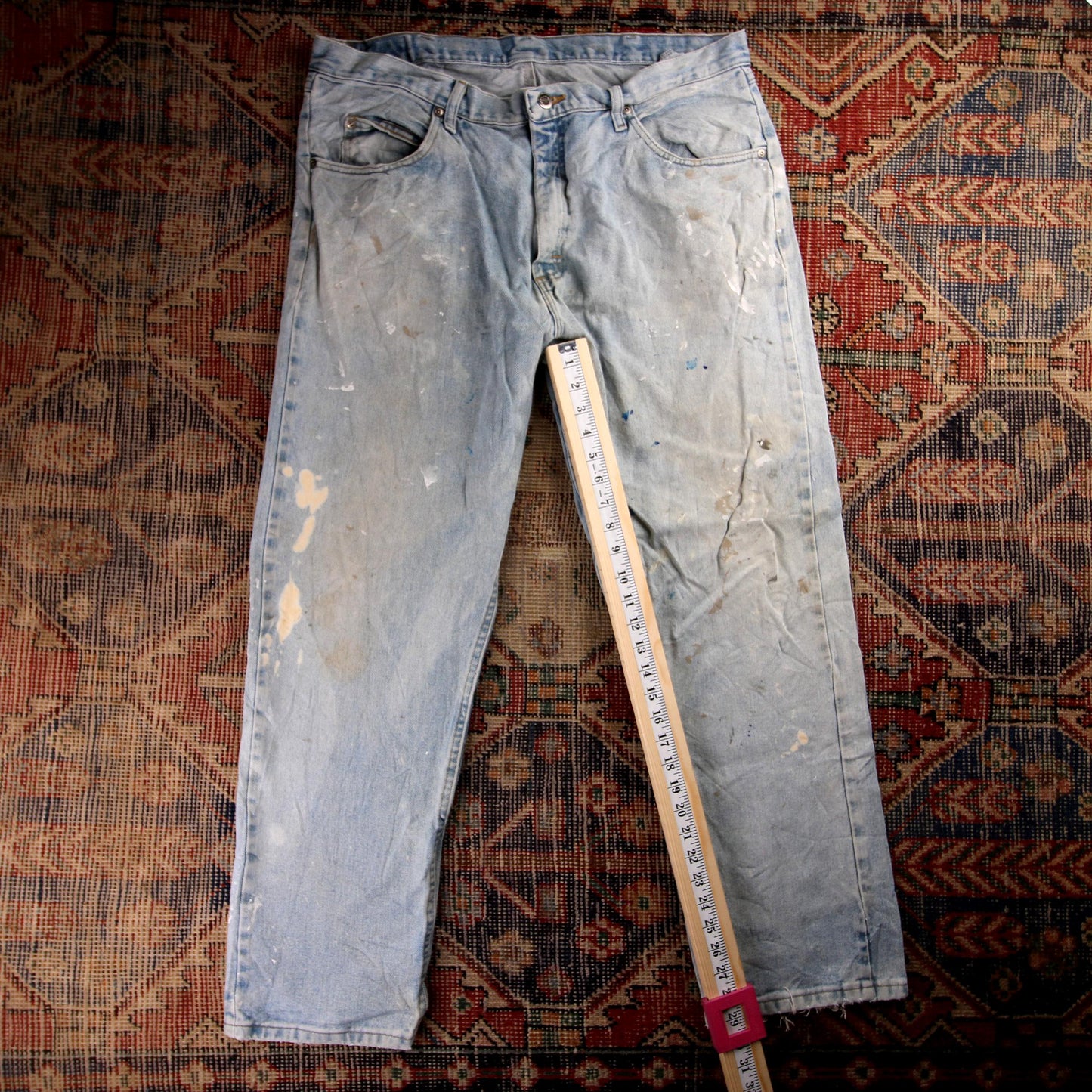 Wrangler W38 L29 Straight Leg Blue Denim Jeans