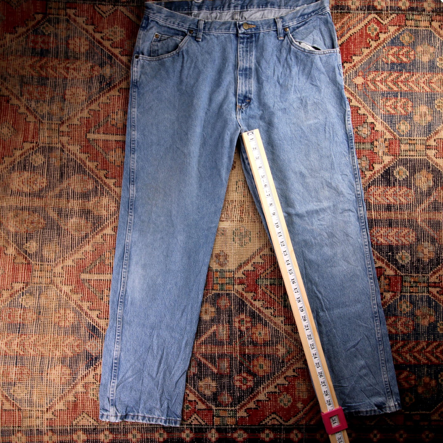 Wrangler W40 L31 Relaxed Blue Denim Jeans
