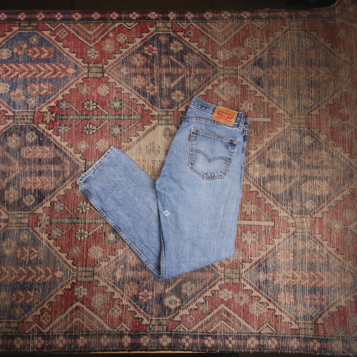 Levi's 505 W32 L30 Straight Leg Regular Fit Blue Denim Jeans
