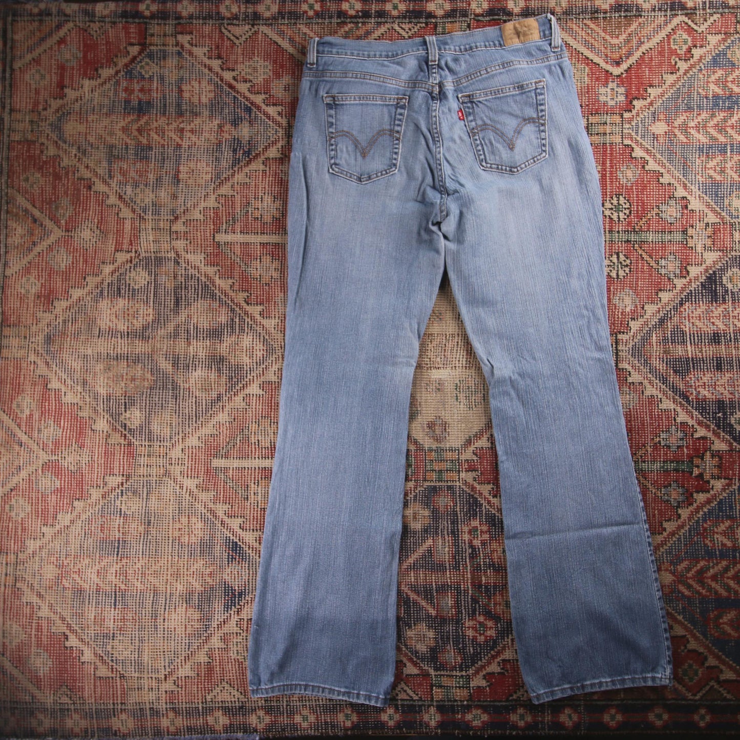 Levi's 515 Red Tab W32 L32 Flared Blue Denim Jeans