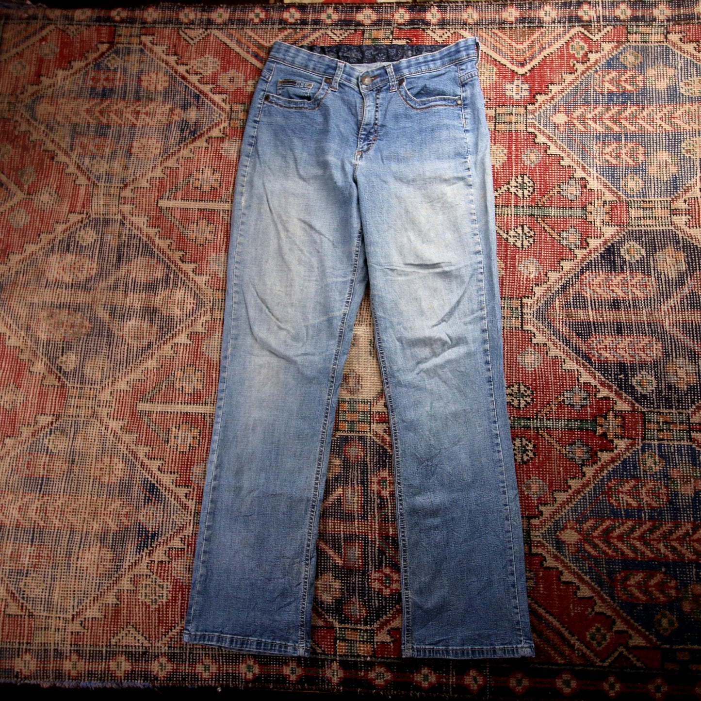 Lee W30 L30 Straight Leg Blue Denim Jeans