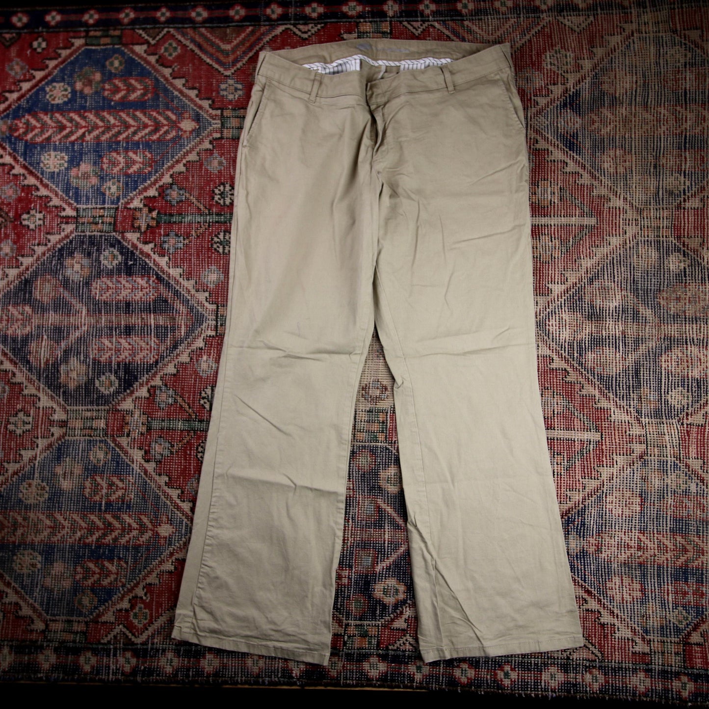 Dickies W36 L29 Straight Leg Beige Cotton Blend Trousers