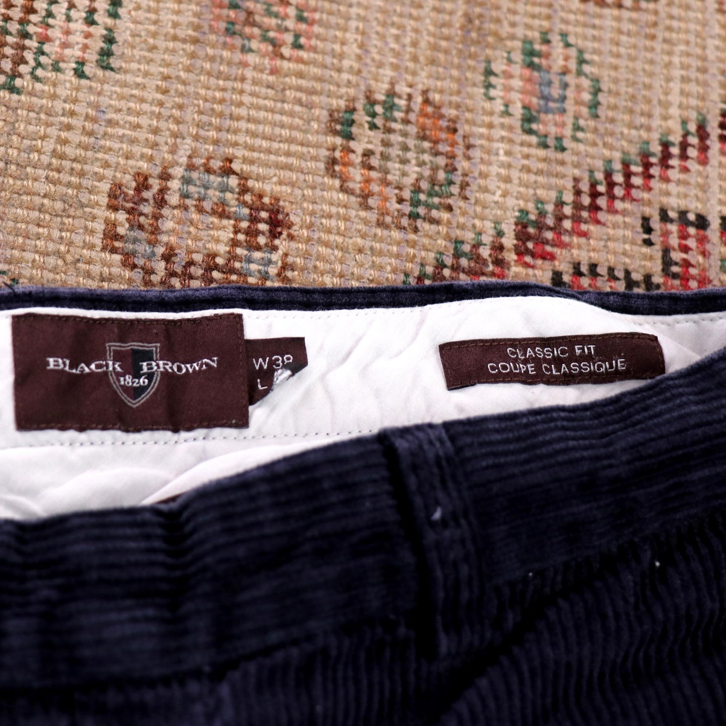 Unbranded W36 L28 Straight Leg Blue Corduroy Trousers