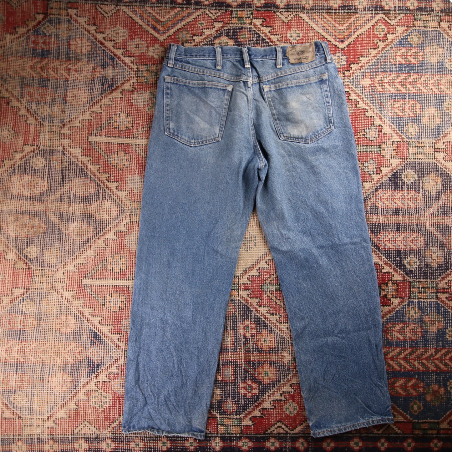 Wrangler W38 L29 Straight Blue Denim Jeans