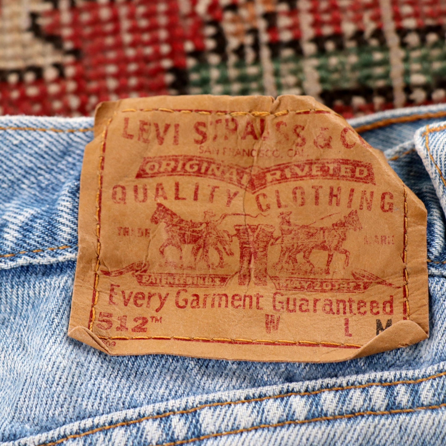 Levi's 512 W24 L29 Tapered Leg Slim Fit Blue Denim Jeans