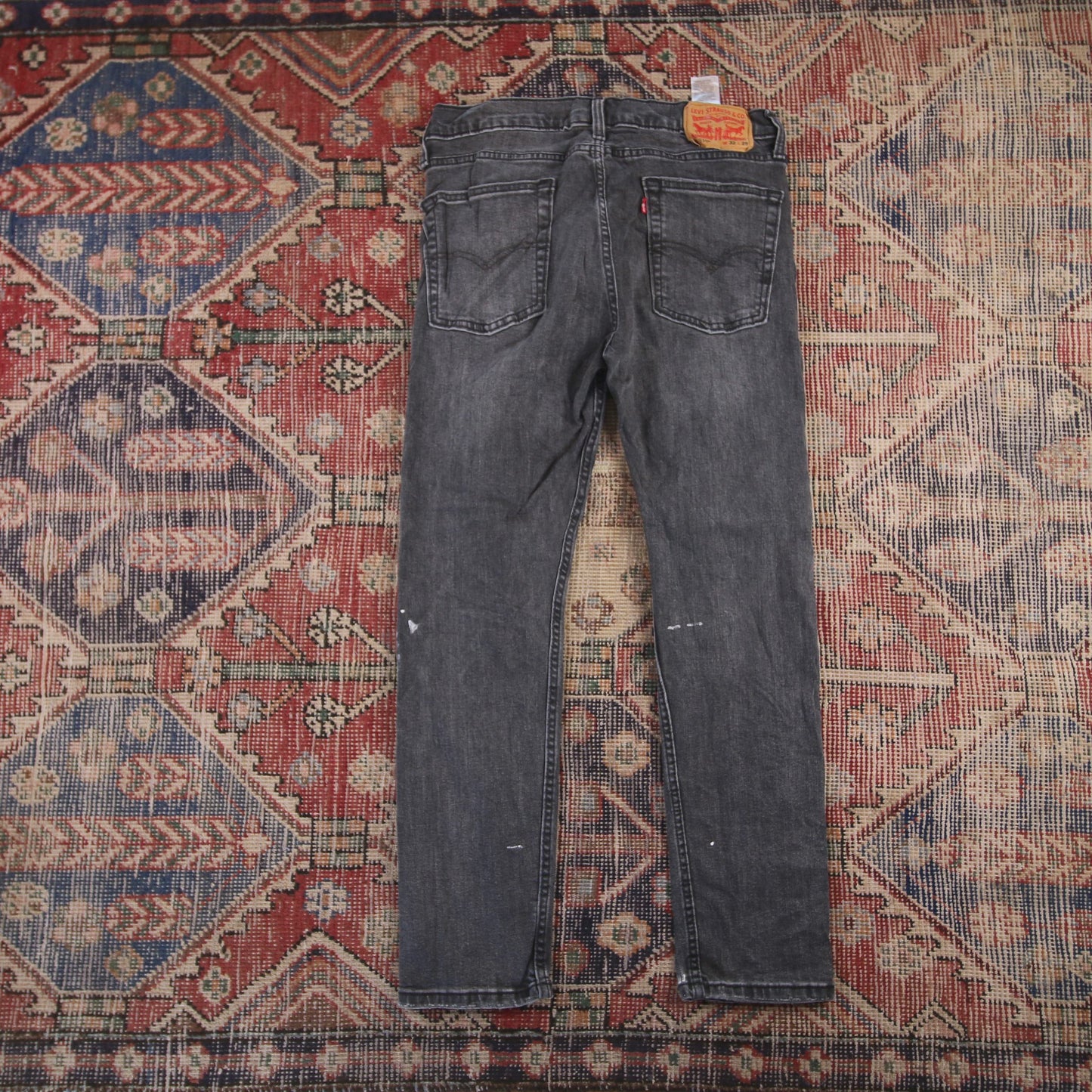 Levi's 510 W32 L27 Skinny Distressed Style Black Denim Jeans
