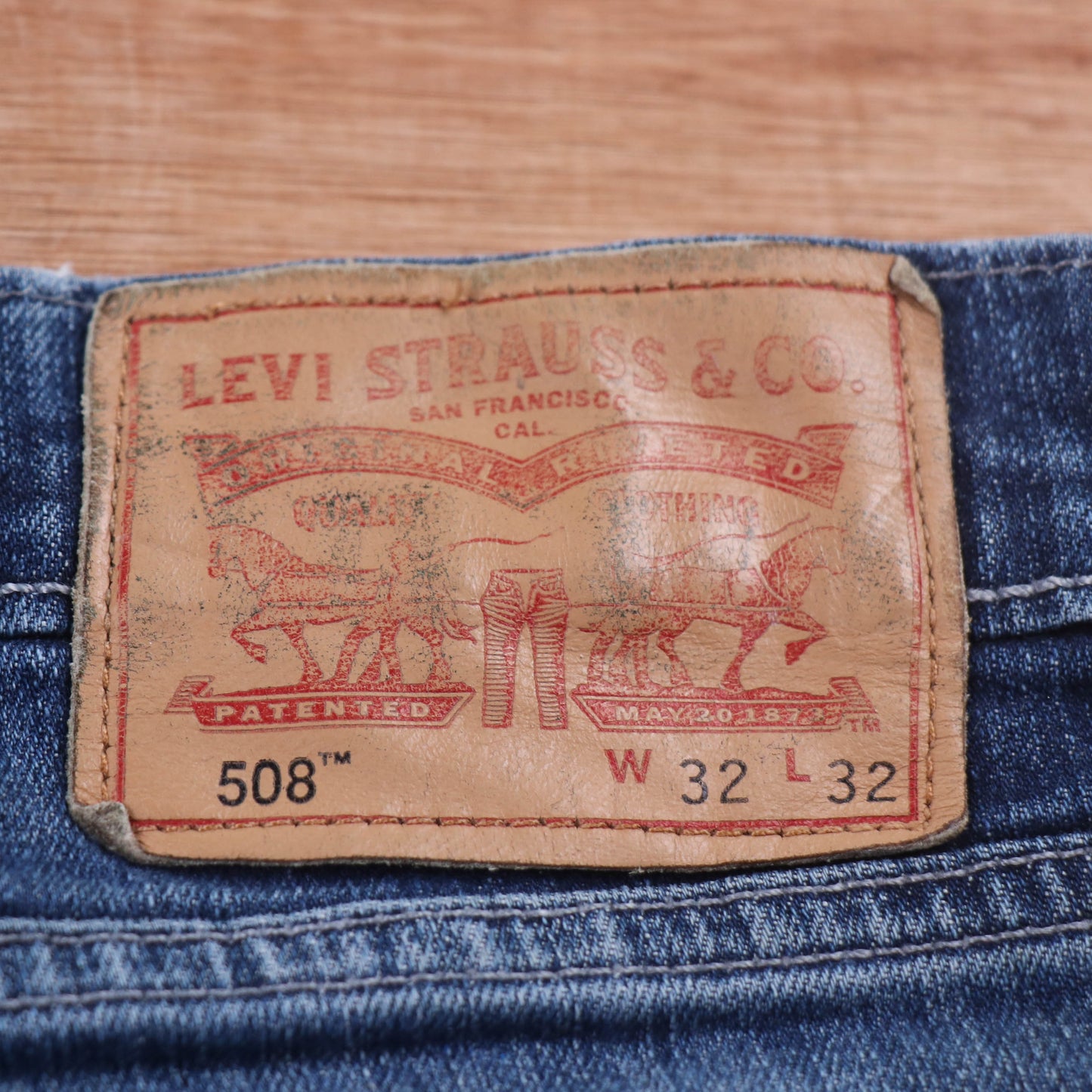 Levi's 508 Red Tab W32 L30 Tapered Leg Regular Fit Blue Denim Jeans