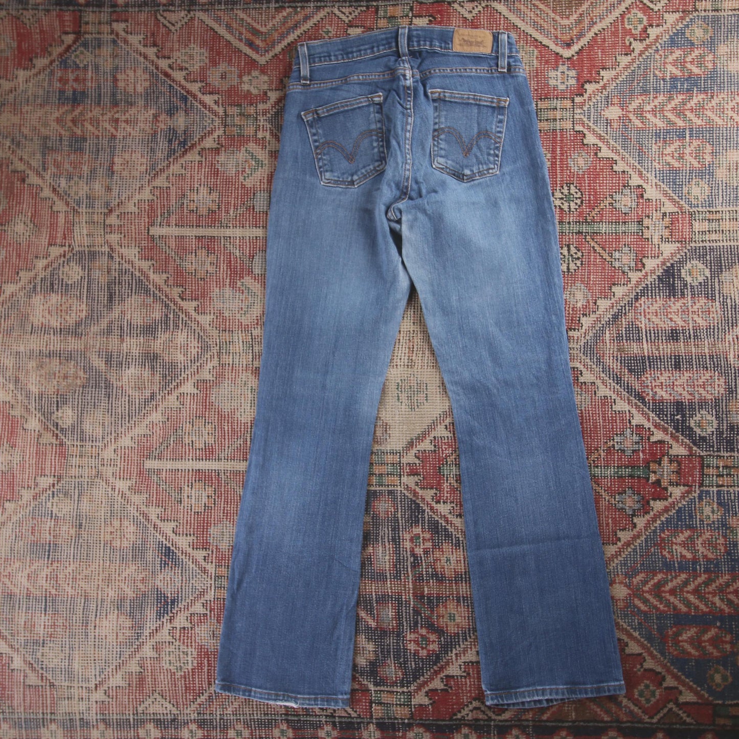 Levi's 529 Red Tab W26 L31 Bootcut Slim Fit Blue Denim Jeans