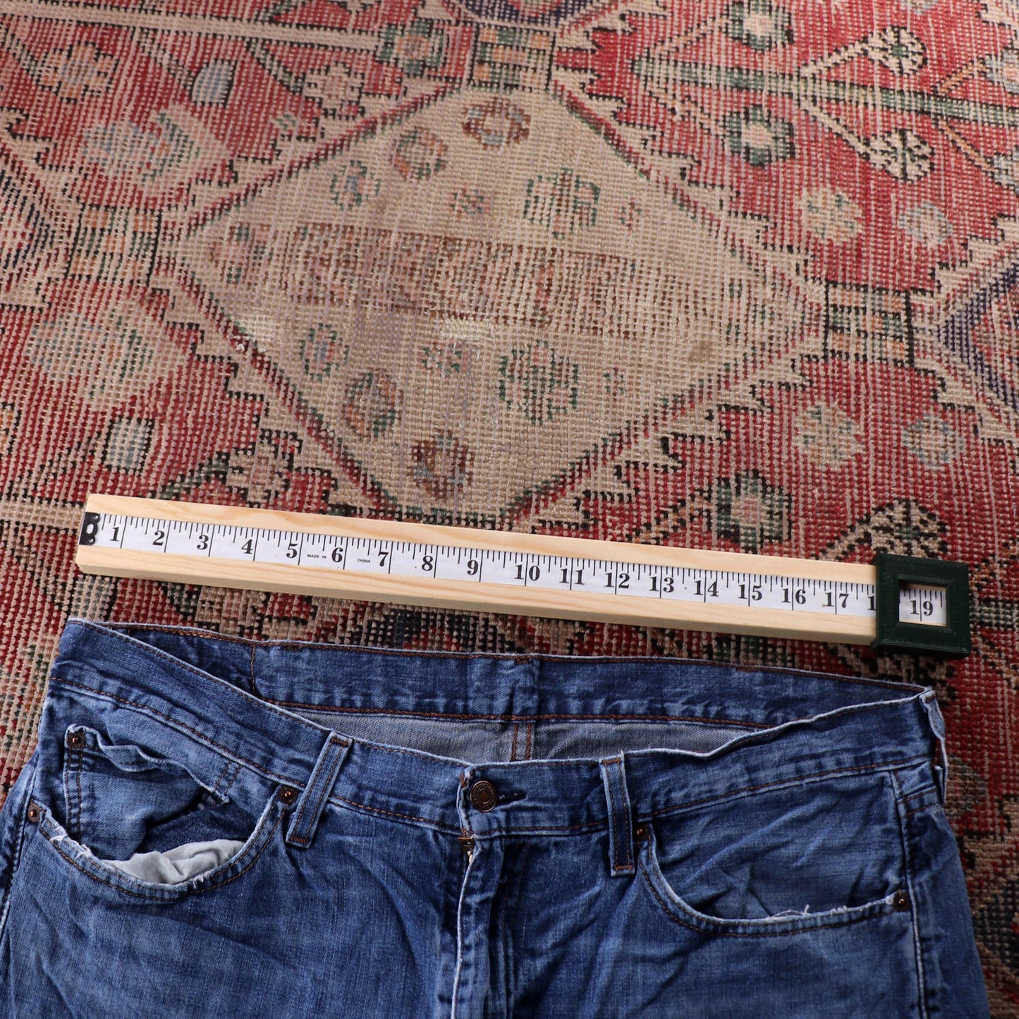 Levi's 505 Red Tab W38 L31 Straight Leg Regular Fit Blue Denim Jeans