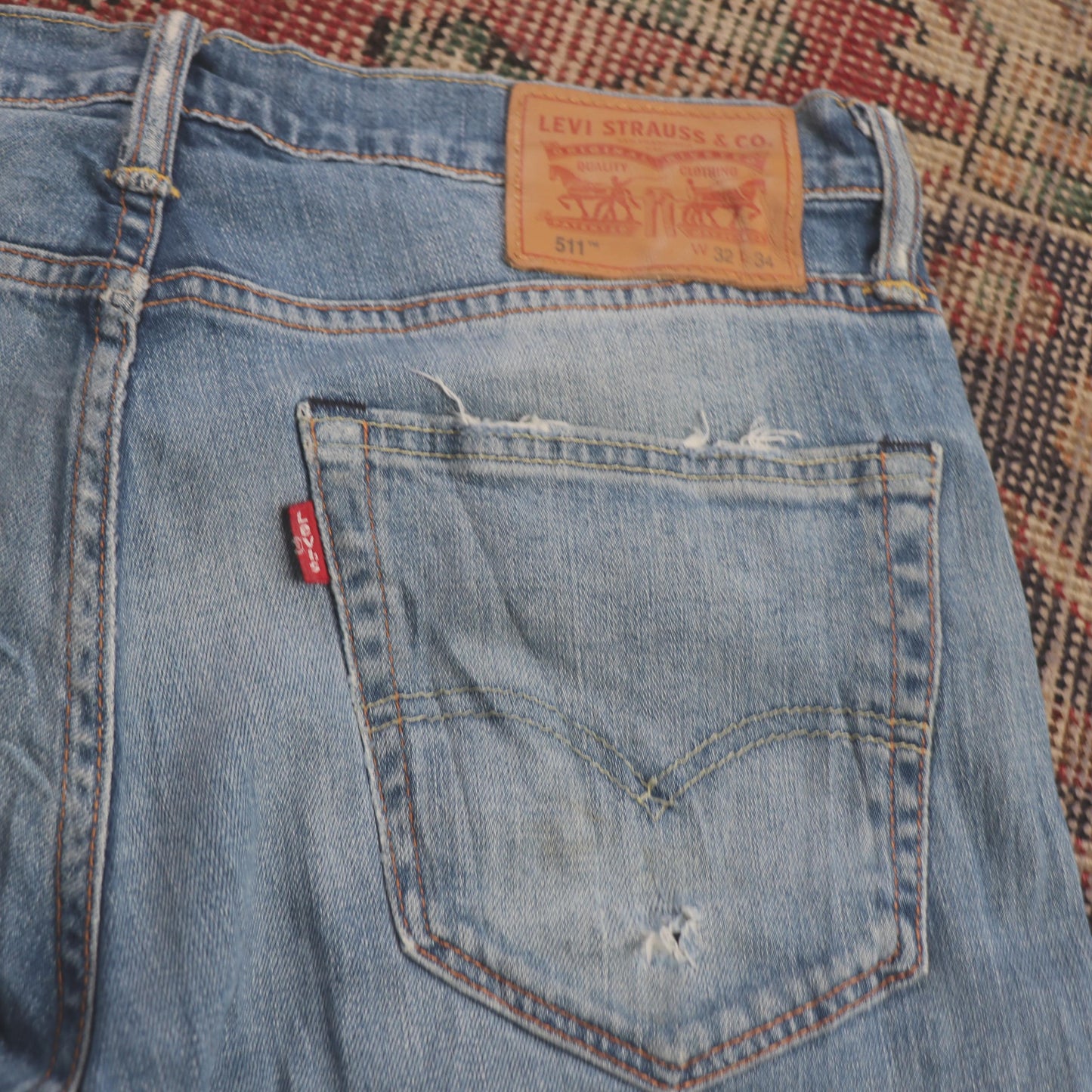 Levi's 511 W32 L26 Slim Fit Blue Denim Jeans