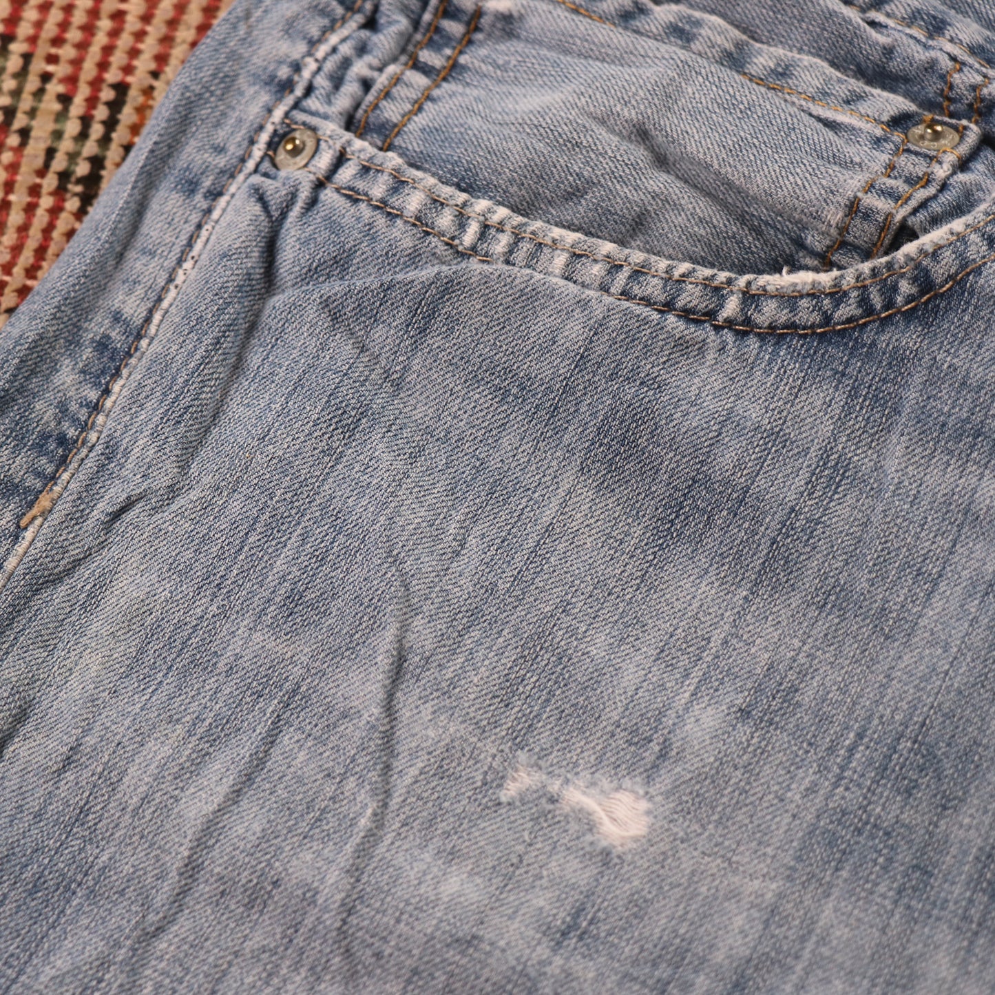 Levi's 527 W34 L31 Bootcut Classic Ripped Style Blue Denim Jeans