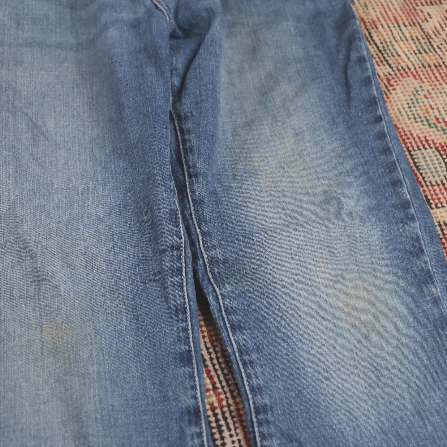 Lee W28 L24 Straight Leg Blue Denim Jeans