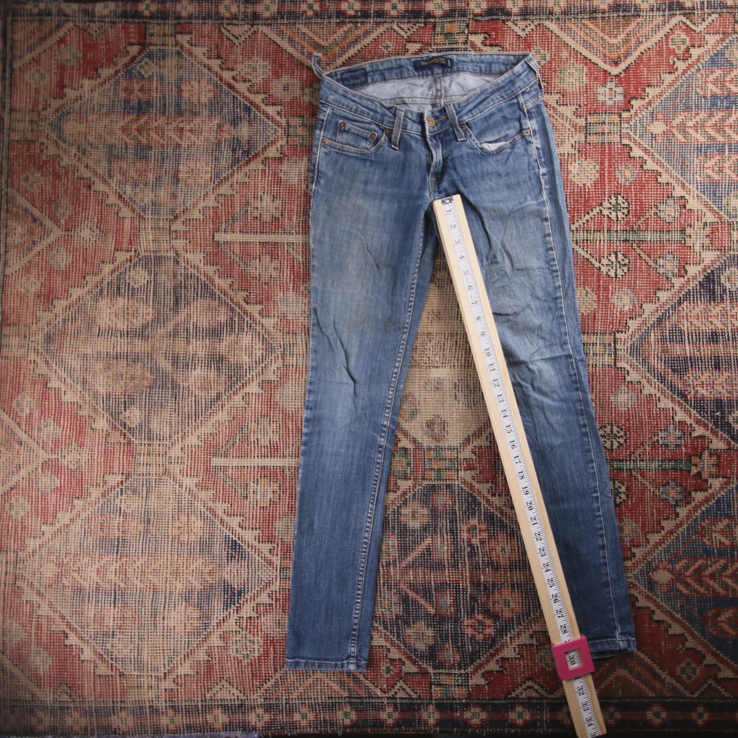 Levi's 711 Red Tab W28 L30 Skinny Blue Denim Jeans