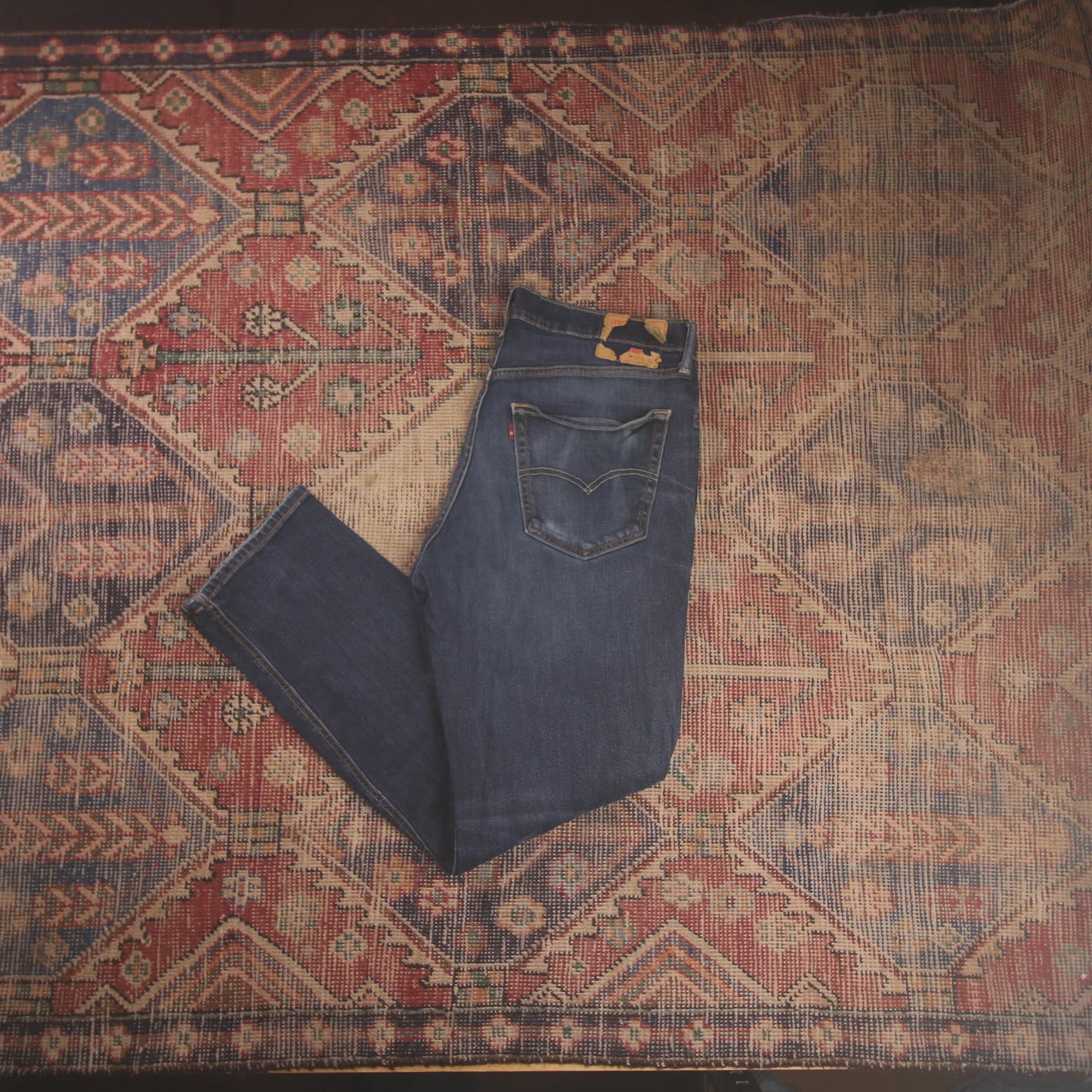 Levi's W36 L30 Straight Leg Classic Ripped Style Blue Denim Jeans