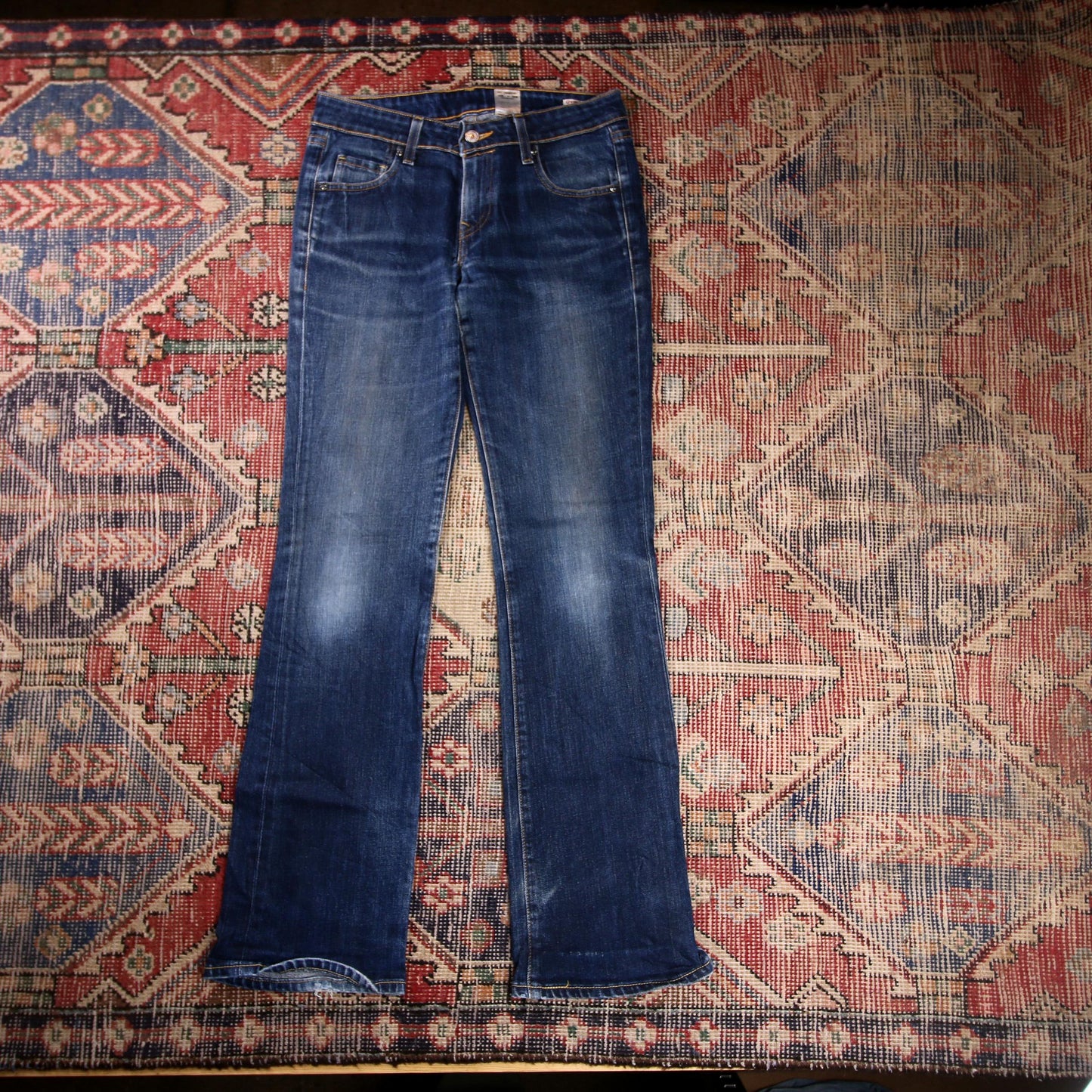 Levi's W28 L32 Flared Blue Denim Jeans